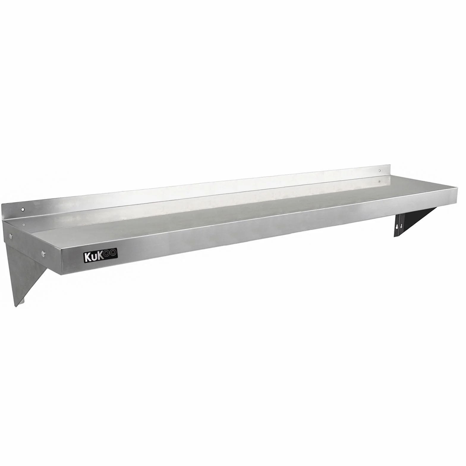 KuKoo Estantes de Pared 150cm x 30cm de Acero Inoxidable para Cocina, Bar y Restaurante
