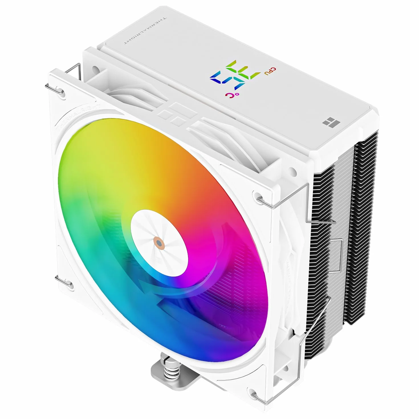 TR Assassin X 120R Digital ARGB Negro Enfriador de cubierta superior de pantalla digital, TL-P12-S PWM Enfriador de aire silencioso, compatible con AM4/AM5, Intel LGA1851/1700/115X/1200