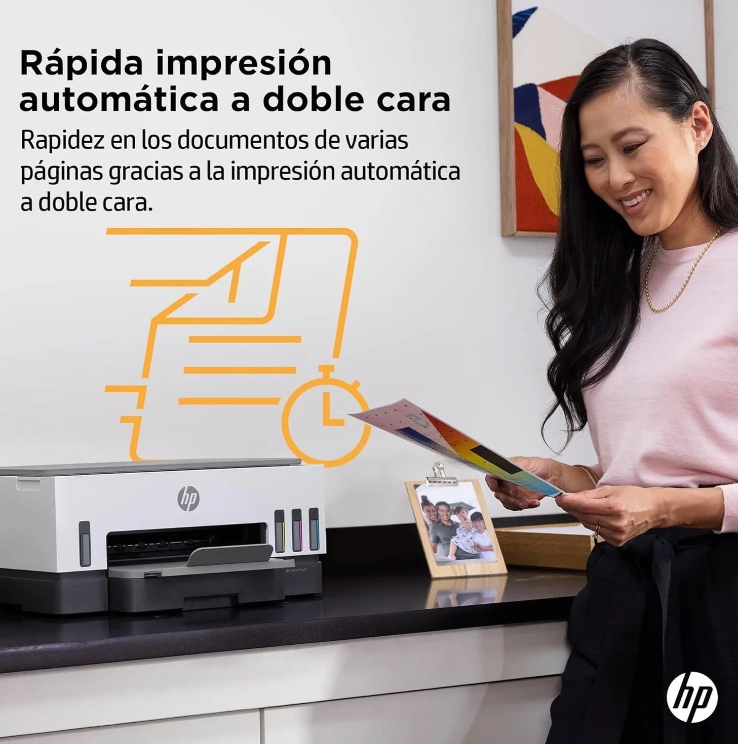 HP Smart Tank 7005 28B54A - Impresora A4 Multifunción con Deposito de Tinta Recargable, Impresión a Color, Escaner, Copiadora, Wi-Fi, Smart App, Blanca y Gris Oscuro