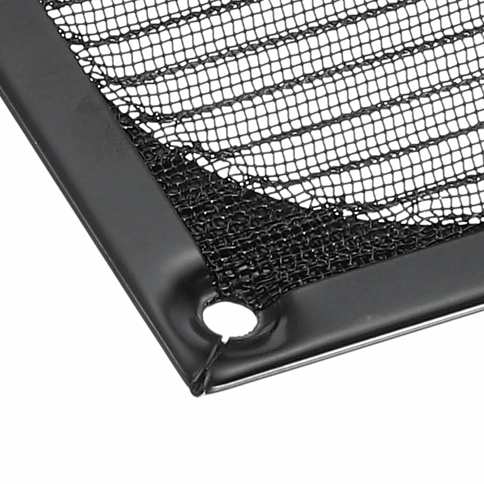 PATIKIL Rejilla de Filtro para Ventilador de Ordenador 140 mm con Tornillos Paquete de 4 Marco de Aluminio con Malla de Acero Inoxidable Cubierta a Prueba de Polvo Negro