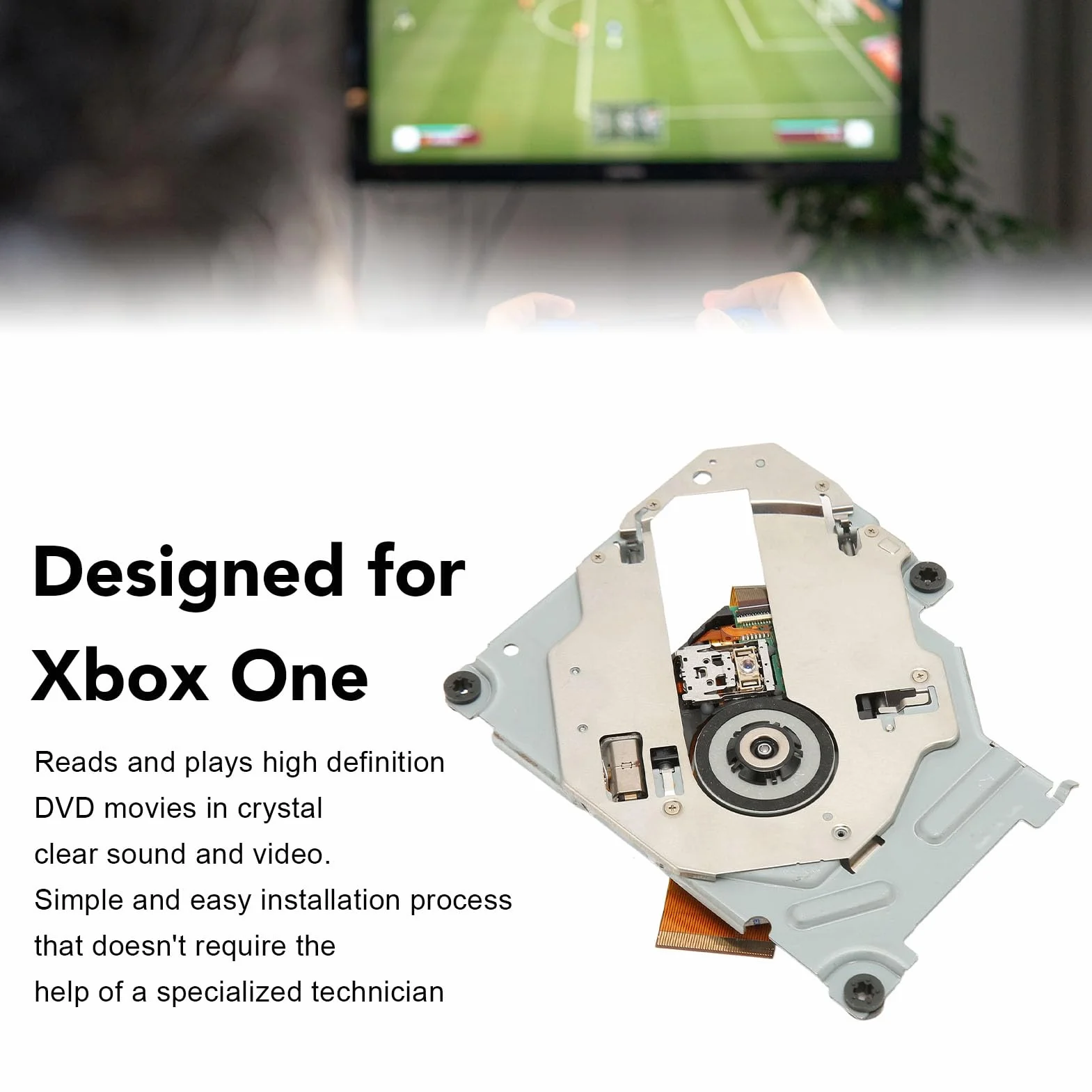 Lente de Captación óptica para Consola de Juegos para Xbox One, Lente de DVD BLU-Ray HOP-B150, Pastilla óptica con Soporte.