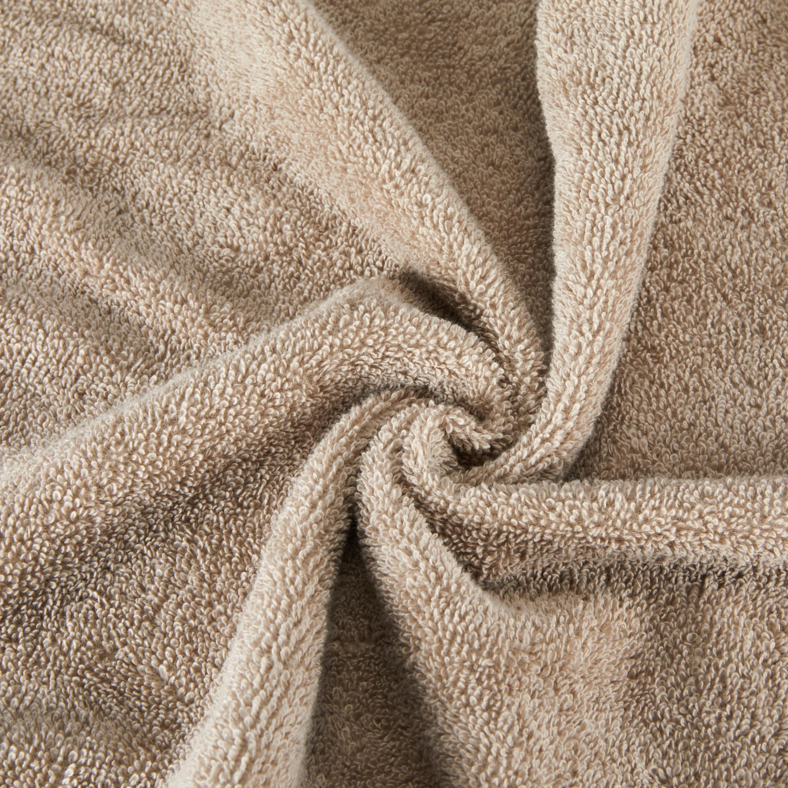 Amazon Basics Juego Toallas Baño 100% Algodón Orgánico 30x30 cm, Gris Pardo, Pack 12