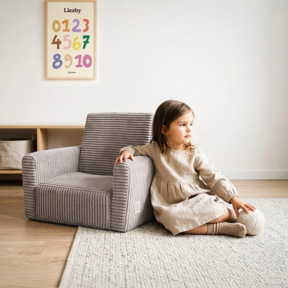MISIOO Sillón infantil CUBIE de pana plegable para niños y bebés suave habitación infantil