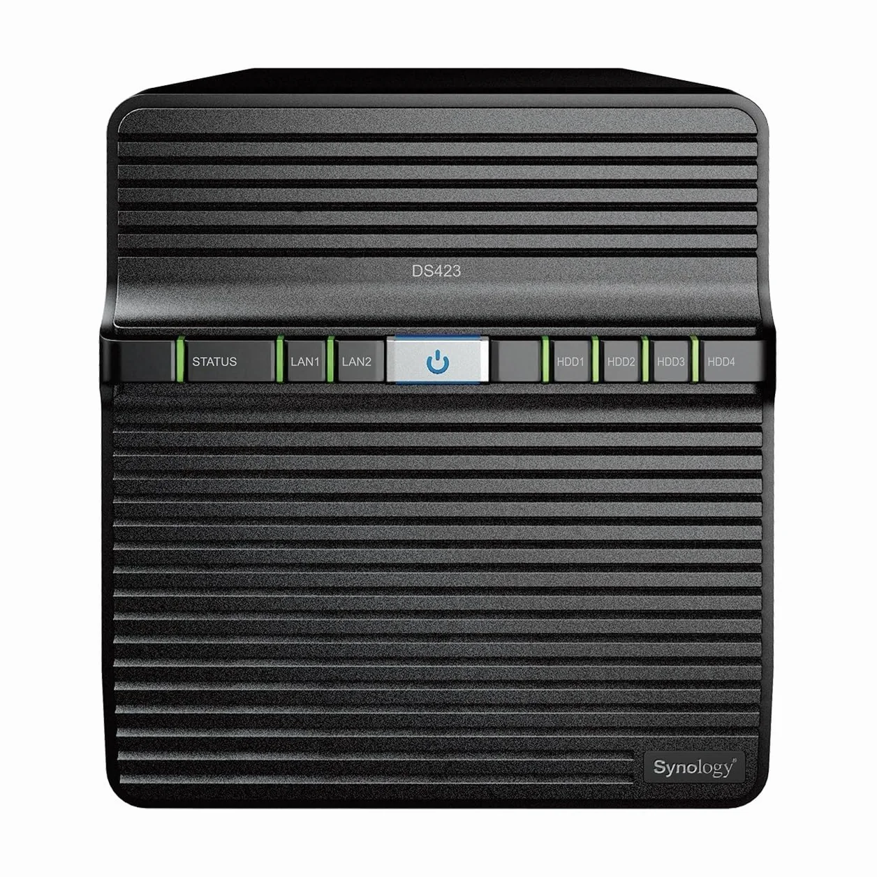 Synology DS423 - Estación de disco NAS (Realtek RTD1619B de 4 núcleos, 1,7 GHz, 2 GB DDR4 RAM, 2 puertos RJ-45 1 GbE LAN), paquete de 16 TB con 4 discos duros WD Red Plus (WD40EFPX - 68C6CN0)