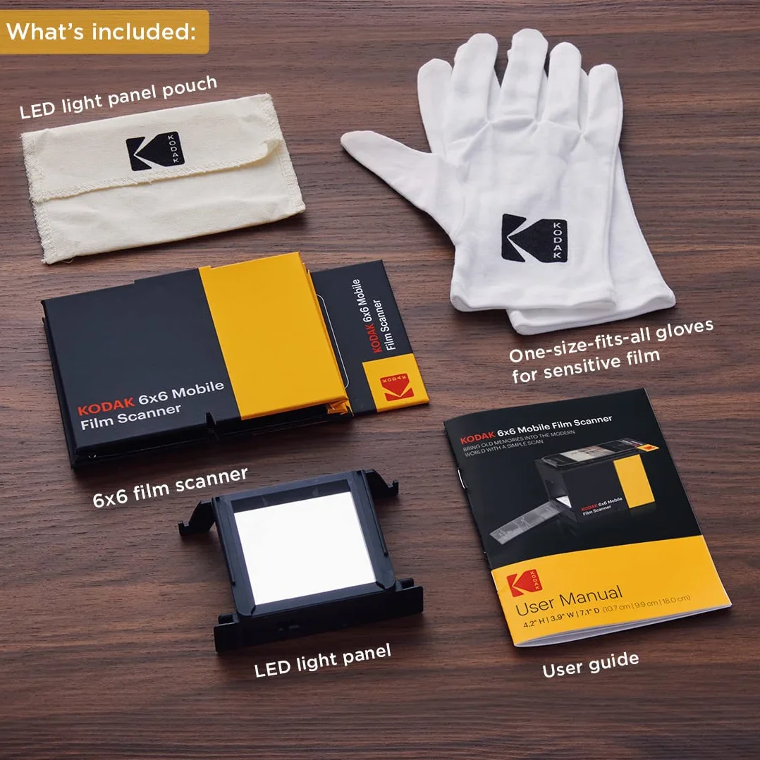 KODAK 6x6 Escáner de película móvil, convierta y Guarde Diapositivas y Negativos de 6x6 [formatos de película 120 y 220] en su teléfono Inteligente