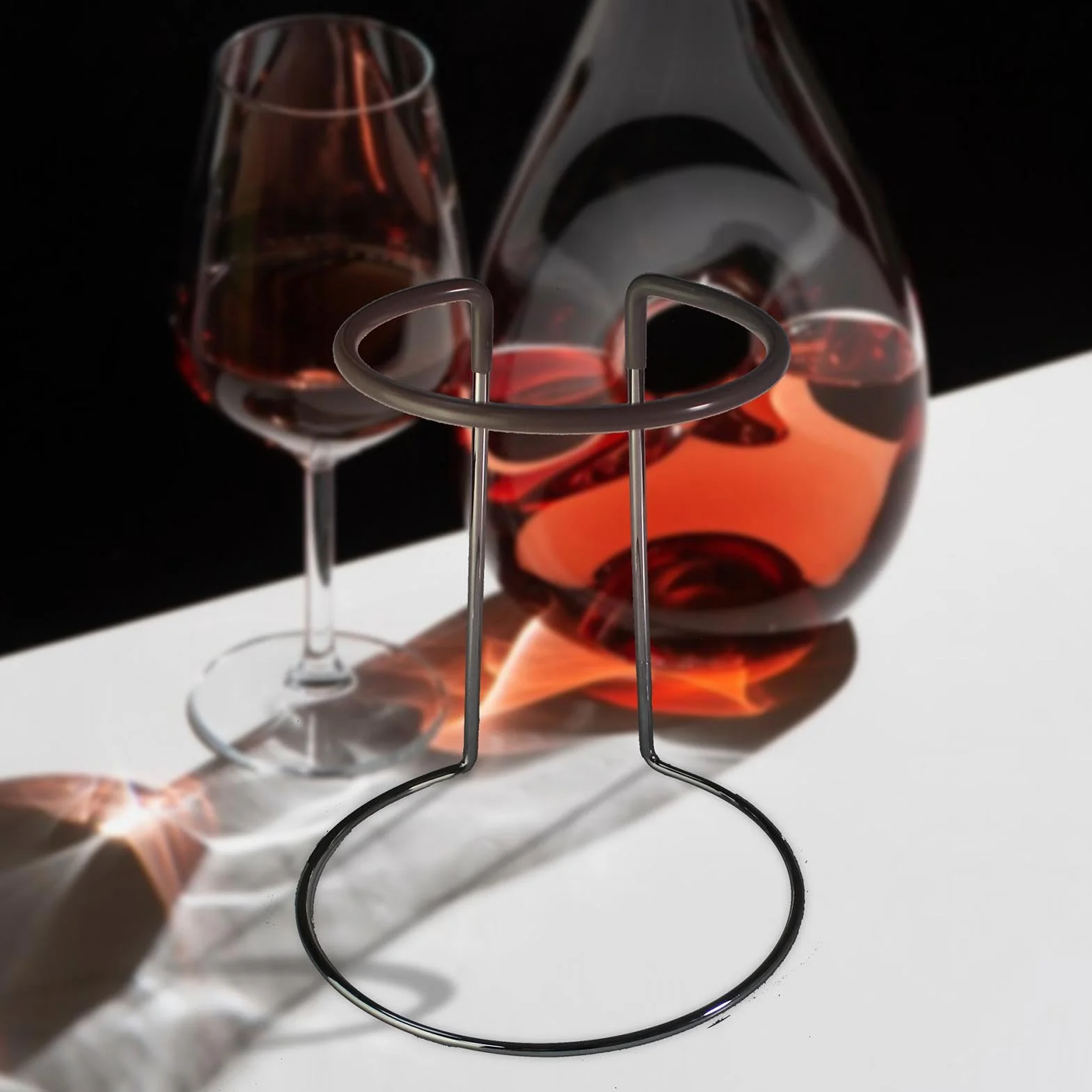 Soporte para secadora de decantador de vino, estable con recubrimiento de goma