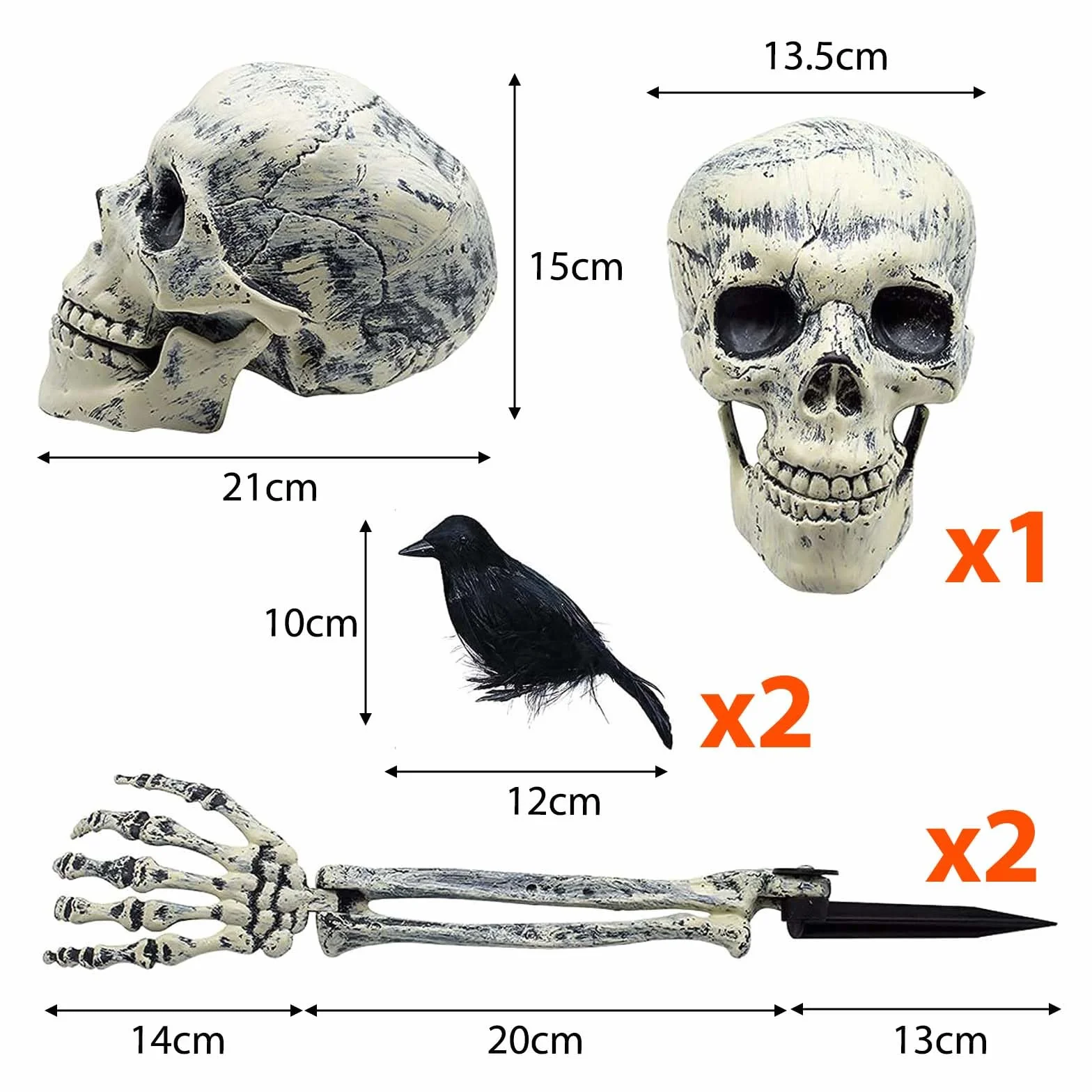 Esqueletos Halloween Decoracion, Esqueleto Falso Tamaño Natural para Exteriores