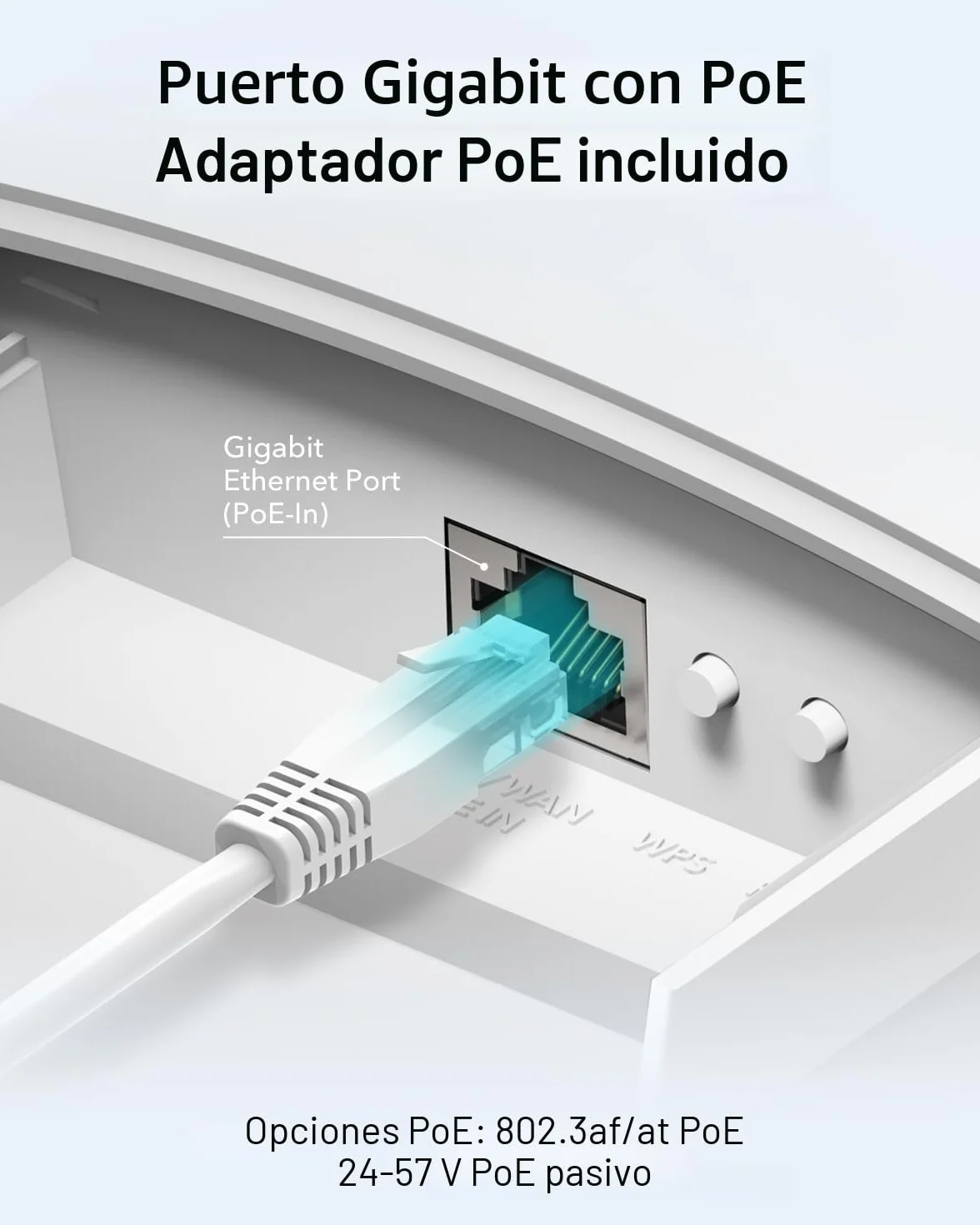 Cudy Punto De Acceso Inalámbrico Gigabit AC1200 para Exteriores, Extensor WiFi, IP65, Gigabit RJ45, Beamforming, MU-MIMO, Adaptador PoE Incluido, AP1300 Outdoor