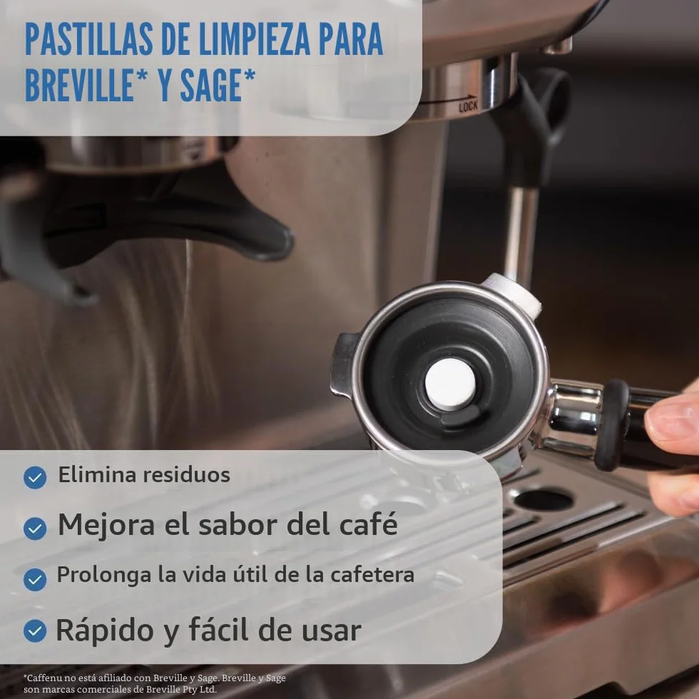 Breville Pastillas de limpieza compatibles para máquina de café espresso 1.4g