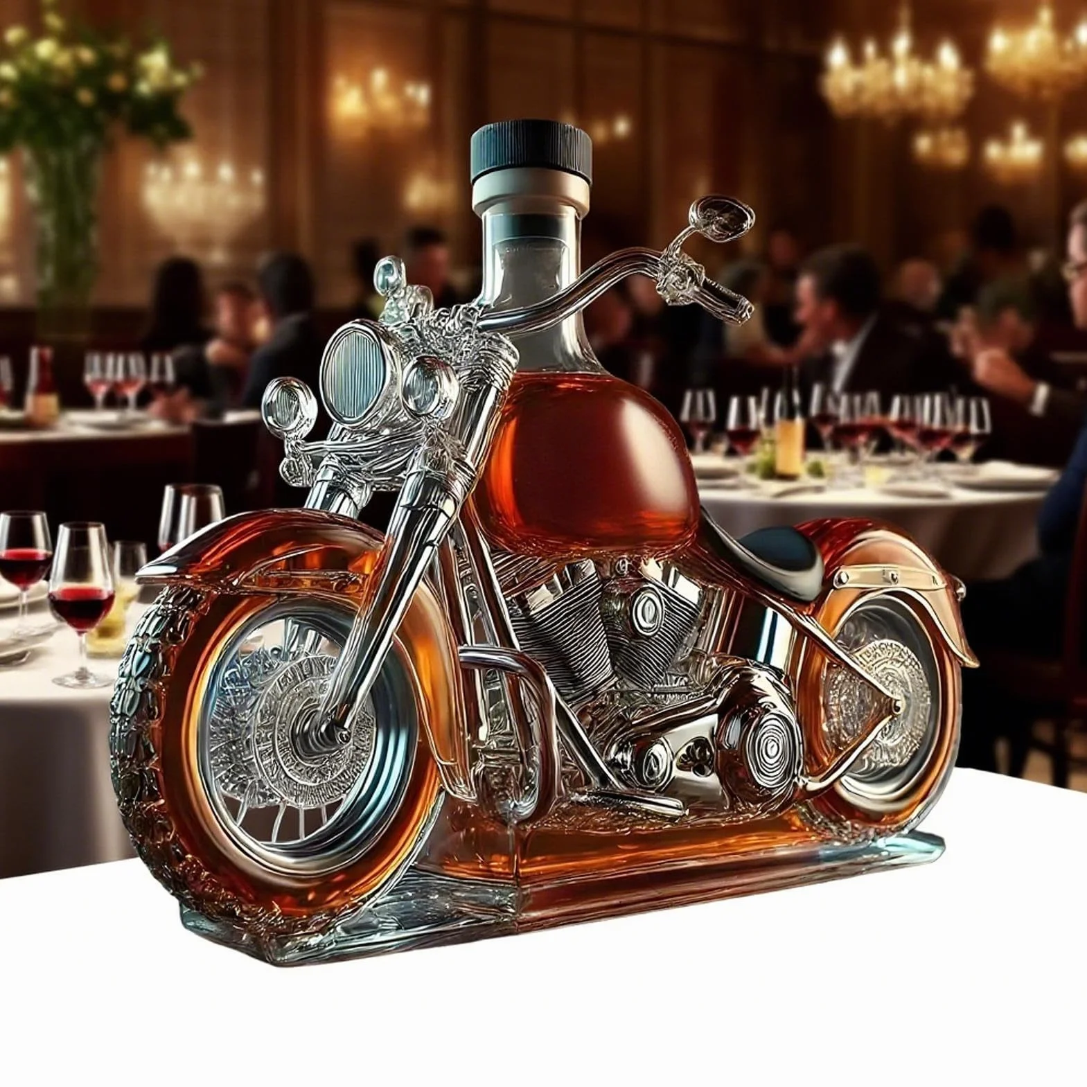 Butelka Do Whisky Design Motocykla 3D Karafka Kształt Motocykla Szklana Karafka Do Whisky