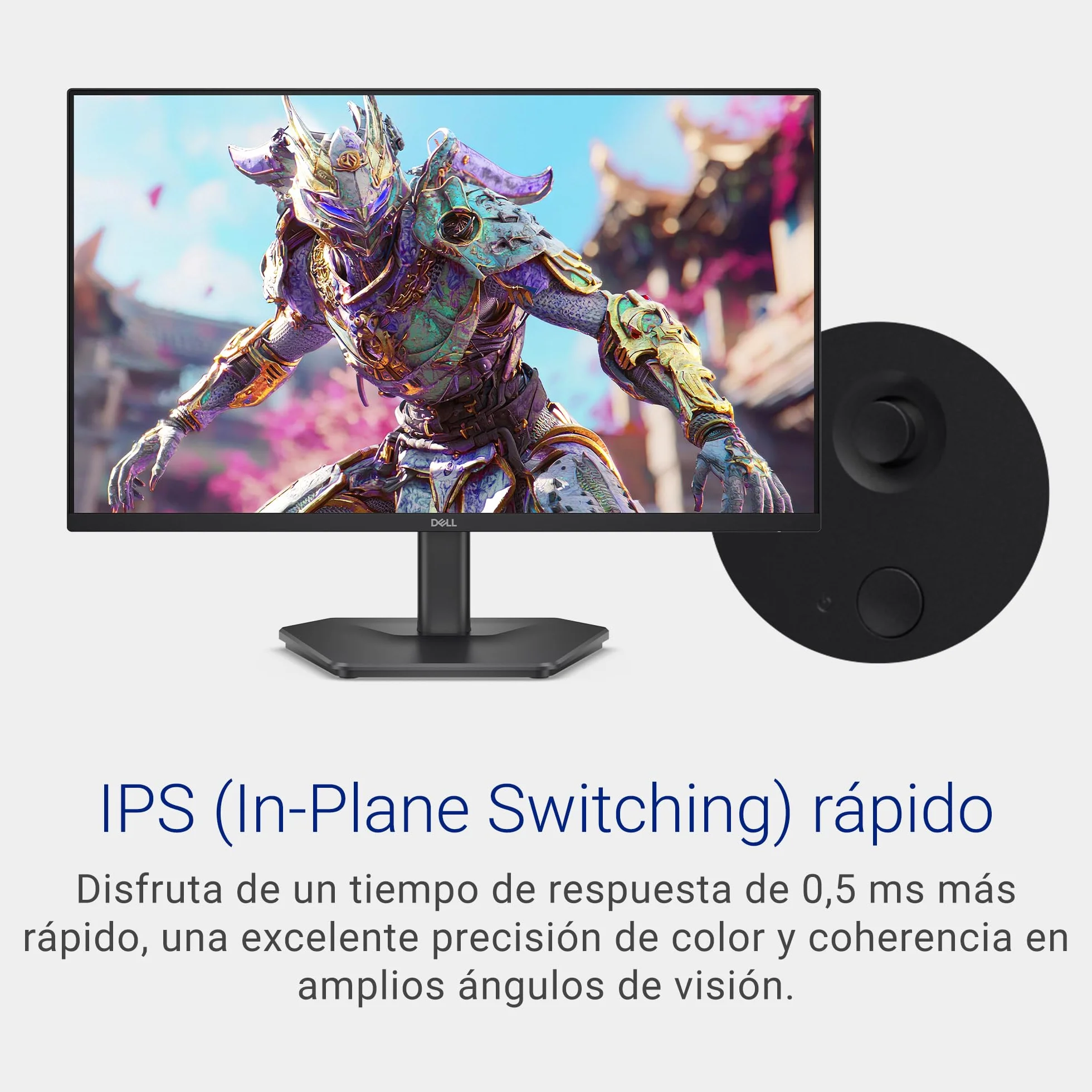 DELL 24 Monitor Gaming - SE2426HG, Full HD (1920x1080), 240Hz, Fast IPS, 0.5ms, AMD FreeSync Premium, 99% sRGB, HDR10, VESA (100x100mm), DisplayPort, 2 HDMI, 3 Años de Garantía, Negro