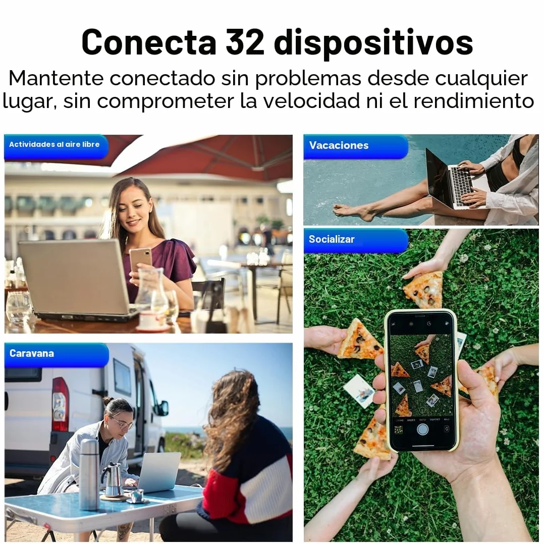 ZTE U10S Pro Blue, 4G+LTE Mobile Wi-Fi 6, enrutador portátil, conecta 32 dispositivos, 3000 mAh, 10 horas de duración de la batería, compatible con todas las redes