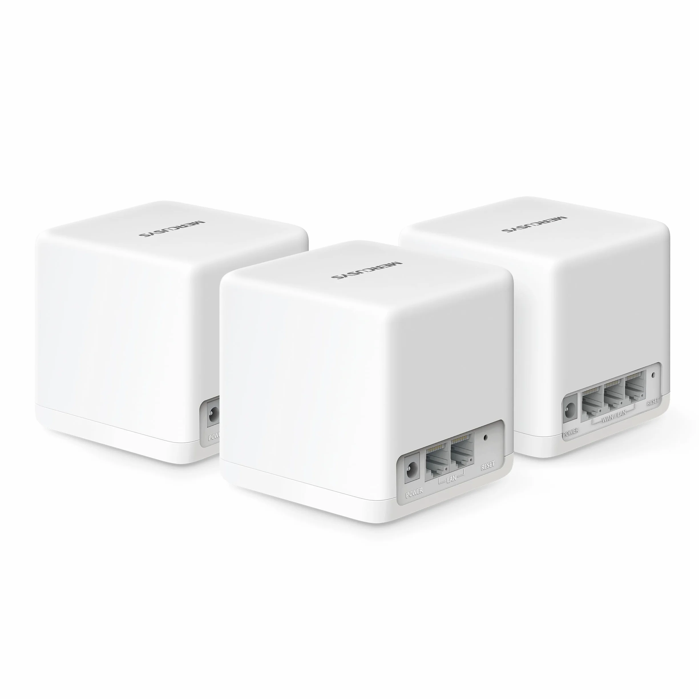 Mercusys HALO H1500X(2-Pack) - WiFi 6 Mesh AX1500Mbps, Cobertura de hasta 350 m², Conectar hasta 150 Dispositivos, WiFi de Doble Banda, Solución WiFi para Toda la casa, 3 Puertos Gigabit
