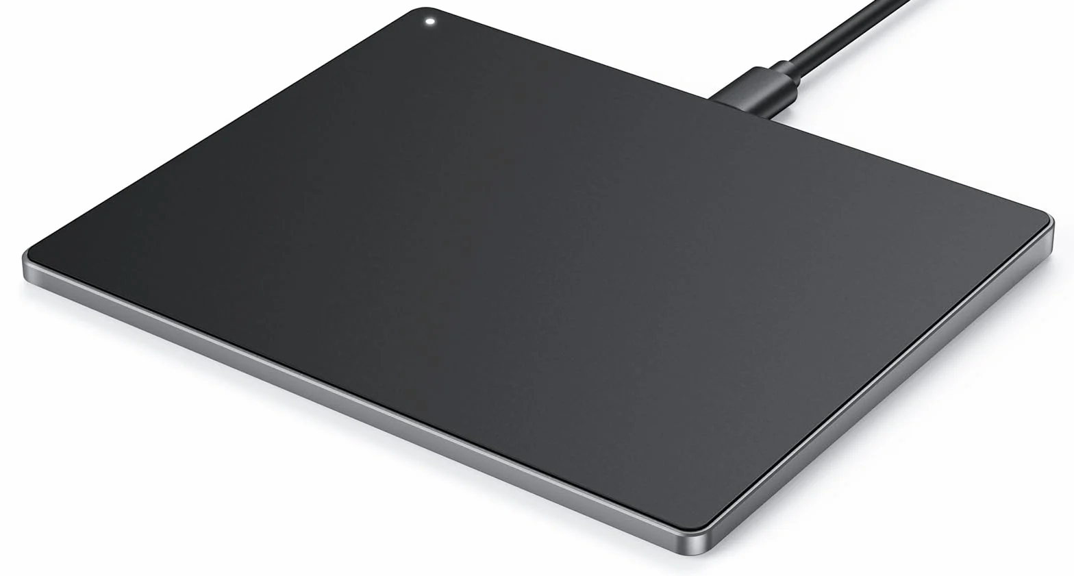 seenda Touchpad para PC, panel táctil externo de aluminio con navegación multitáctil, ratón con cable solo para Windows 11/10, ordenador/portátil, negro y gris