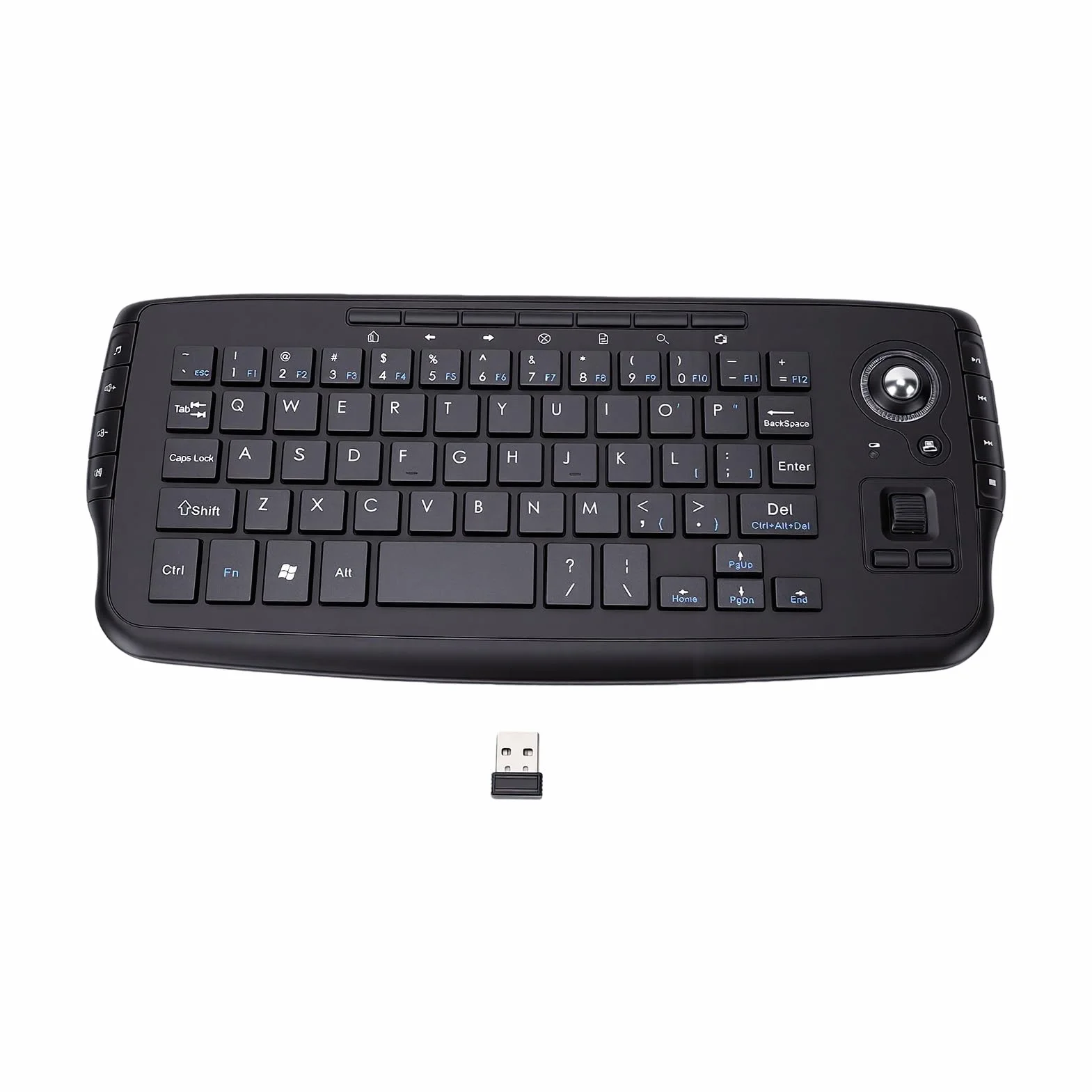 Sxhlseller Teclado Inalámbrico con Trackball y Teclas de Control Multimedia, para PC Box HTPC