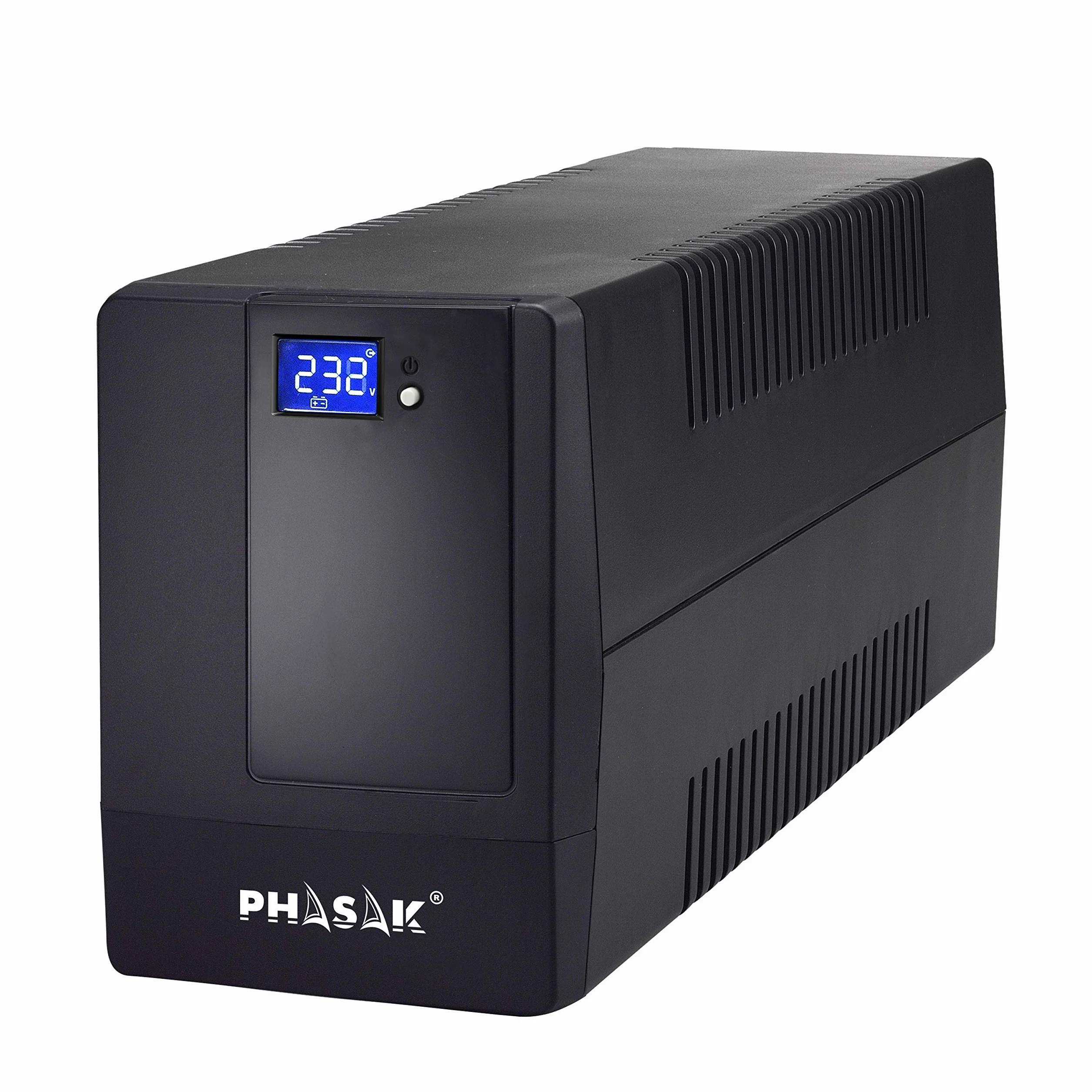 Phasak PH 9410 - Sistema de alimentación ininterrumpida (1000 VA, LCD, USB, RJ45, SCHUKO)