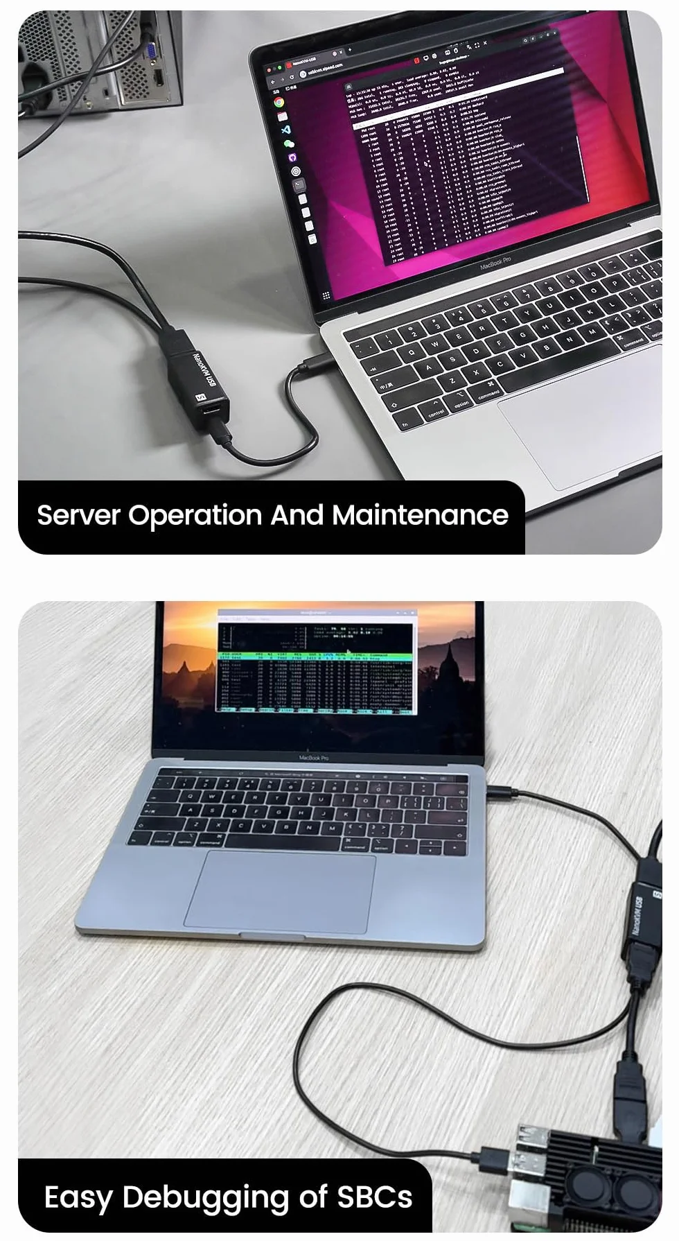Sipeed NanoKVM-USB - Juego de mantenimiento de servidores, colaboración multidispositivo, KVM USB 4K de bolsillo para SBC, conmutador USB A, captura de vídeo 1080P, HDMI 4K en y salida de bucle (Kit1