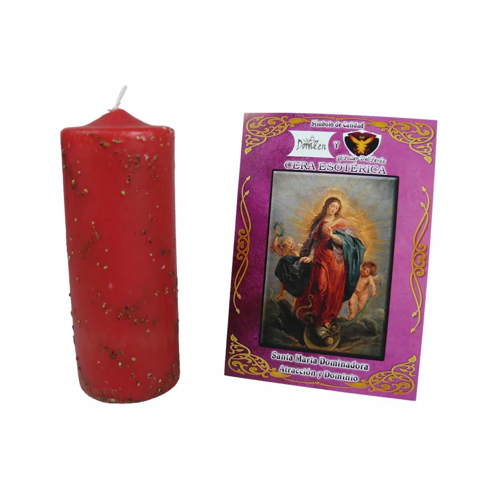 Velón Herbóreo Santa Marta Dominadora - Ritual esotérico de atracción y dominio