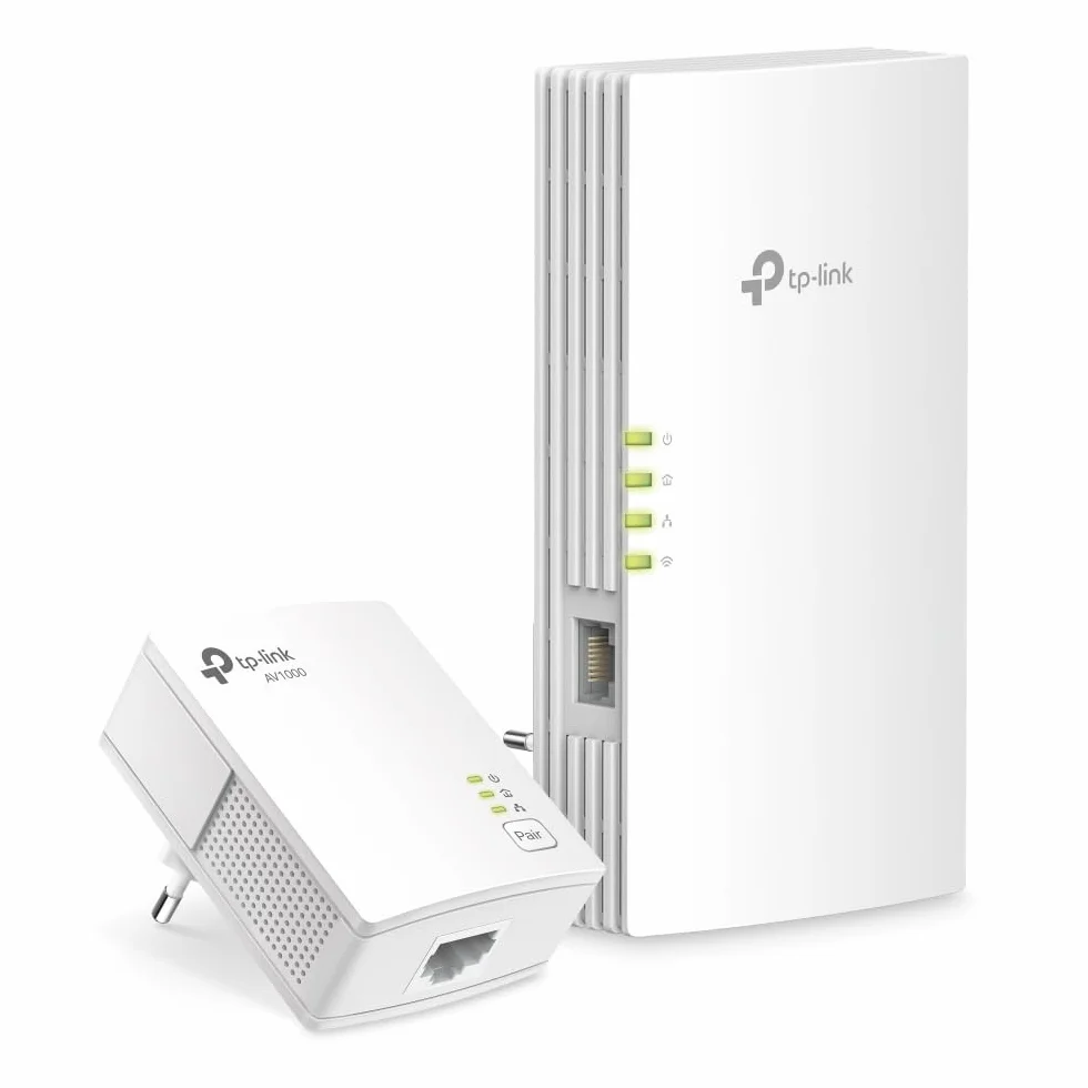 【2024 Nue】 TP-Link TL-WPA7817 Kit| AV1000 Powerline AX1500 Wi-Fi 6 Kit| hasta 1000 Mbps en una Longitud de línea de hasta 300 Metros|AX1500 de Doble Banda|Plug&Paly|Compatible con EasyMesh