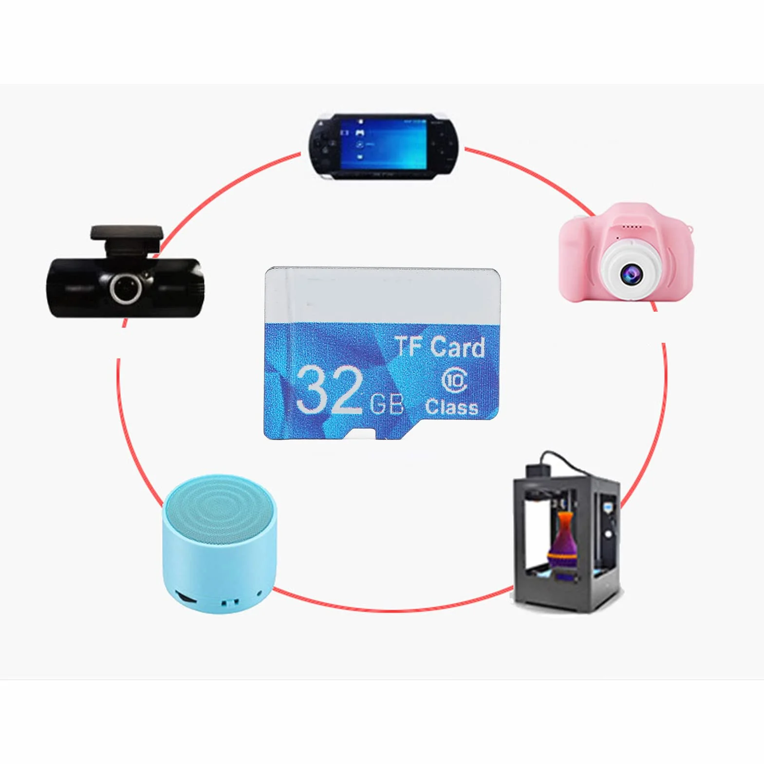 Tarjeta TF, Tarjeta de Memoria Micro de Alta Velocidad, Clase 10, Impermeable, Resistente a los Golpes, Mini Tarjeta de Memoria para cámaras, teléfonos móviles, Reproductores de MP3, Drones,
