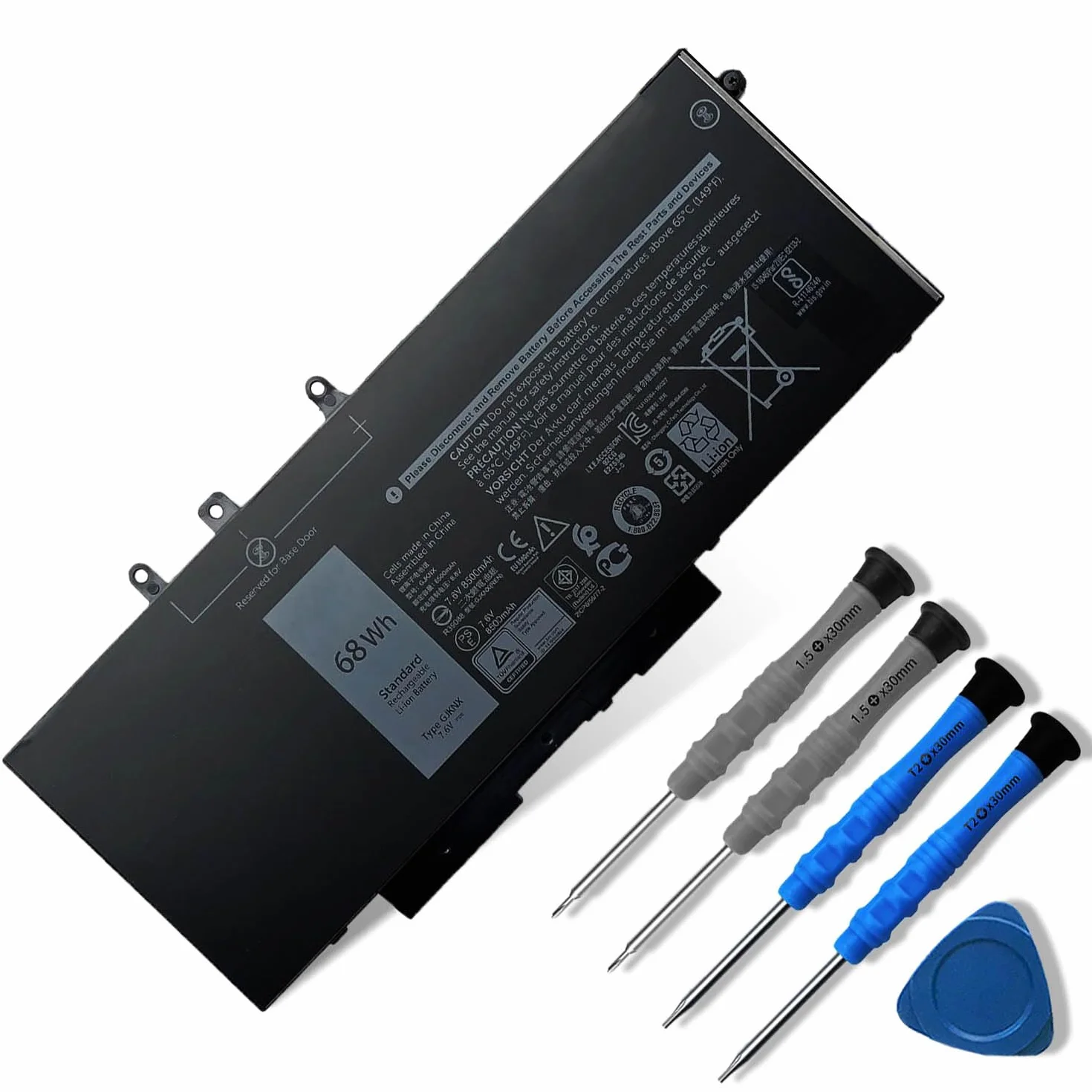 K KYUER 68WH GJKNX Batería para DELL Latitude 5280 5288 5290 5480 5488 5490 5491 5495 5580 5590 5591 Precision 15 3520 3530 Mobile Workstation GD1JP 5YHR4 FPT1C KCM82 MT31P DV9NT 451-BBZG 451-BBXV