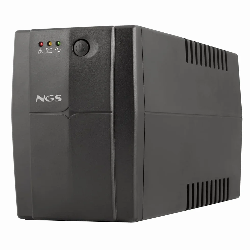 NGS Fortress 900 V2 – SAI UPS Off-Line 600 VA / 360 W, Protección contra Cortes de Luz y Picos de Tensión, AVR, Software de Gestión, 2 Enchufes Schuko