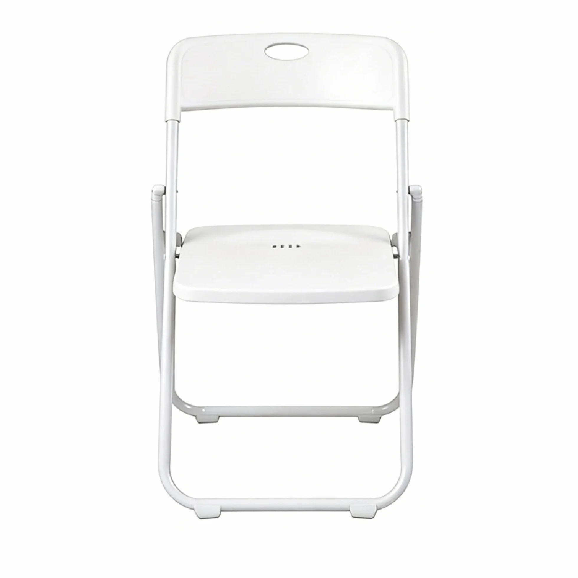 Sillas Plegables Blancas 10 Pack Estructura Hierro Reforzado Asiento Plástico Rígido 75x40x39 cm Apilable