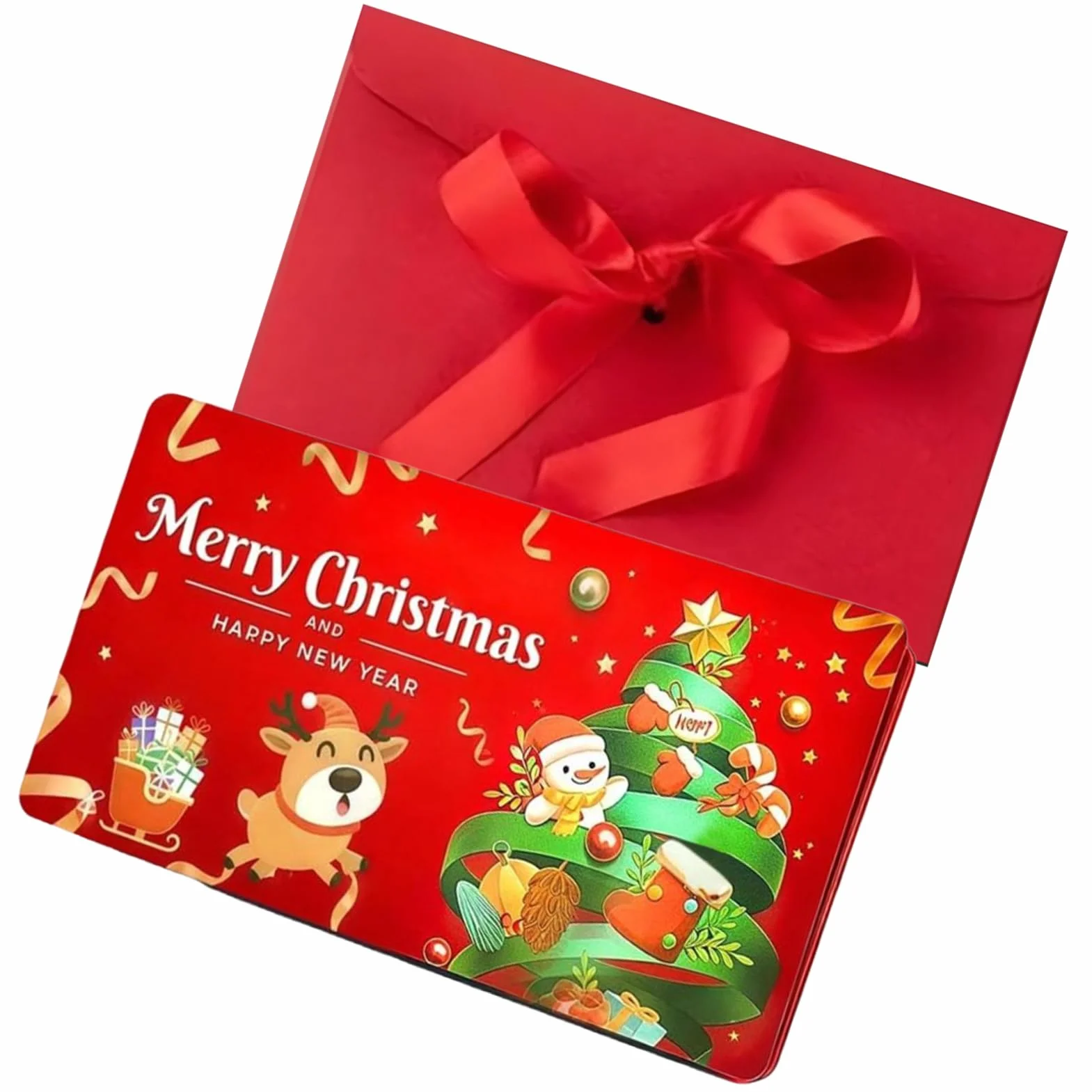 Sobres de dinero en efectivo de Navidad, tarjeta creativa de felicitación de invierno de 6 ranuras, clip de dinero para adultos, amantes, familiares, amigos, mujeres, hombres, niños