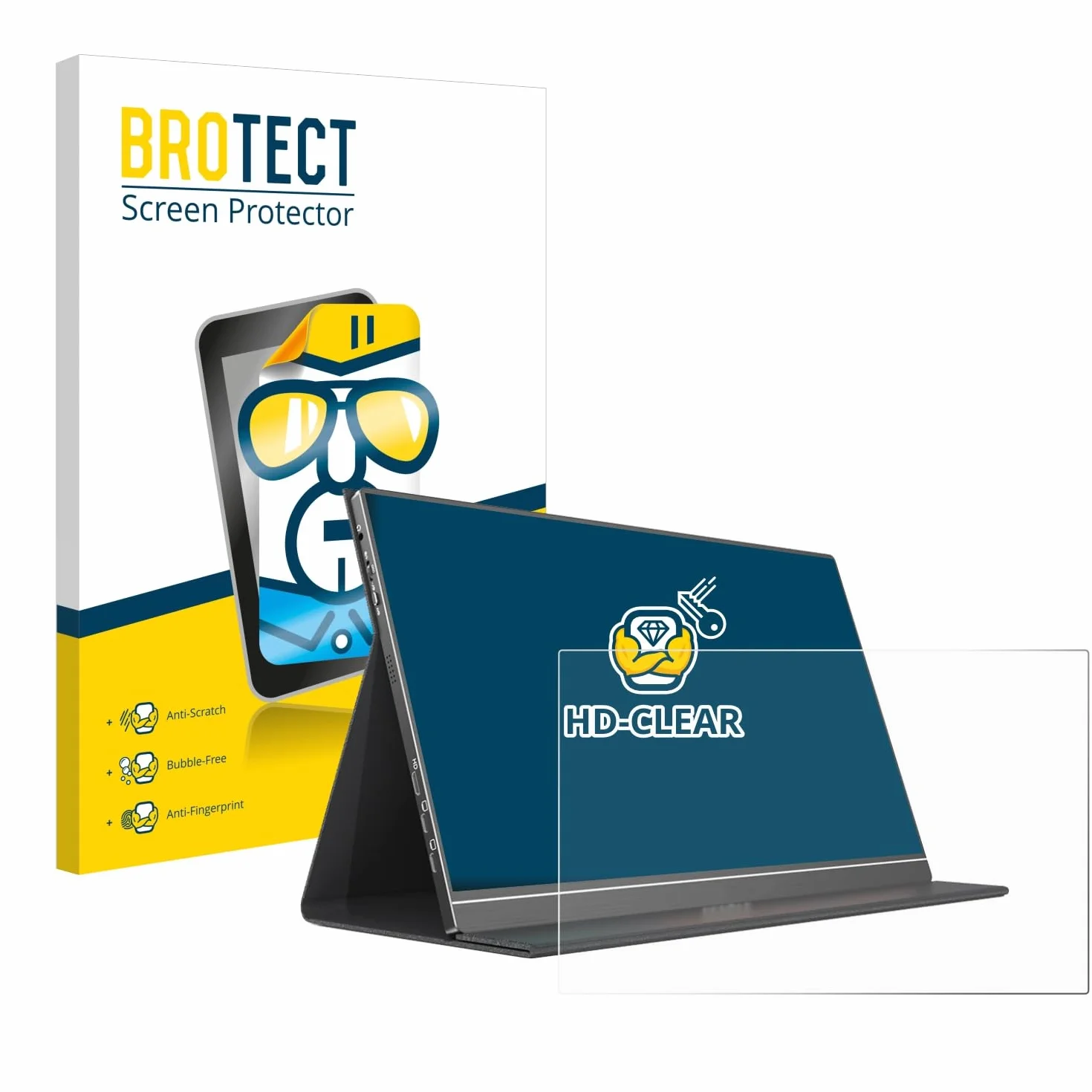 BROTECT Protector Pantalla para Arzopa S1 Table 15.6" monitor portátil Protector Transparente Anti-Huellas