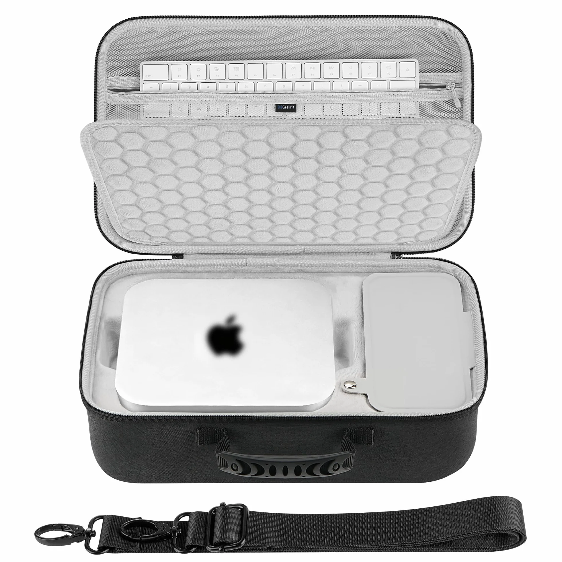 Geekria Estuche rígido Compatible con Apple Mac Studio 2026 M5 / M1 / M2 / M3 / M4 MAX/Ultra, Bolsa de Transporte de Escritorio (Gris Oscuro)