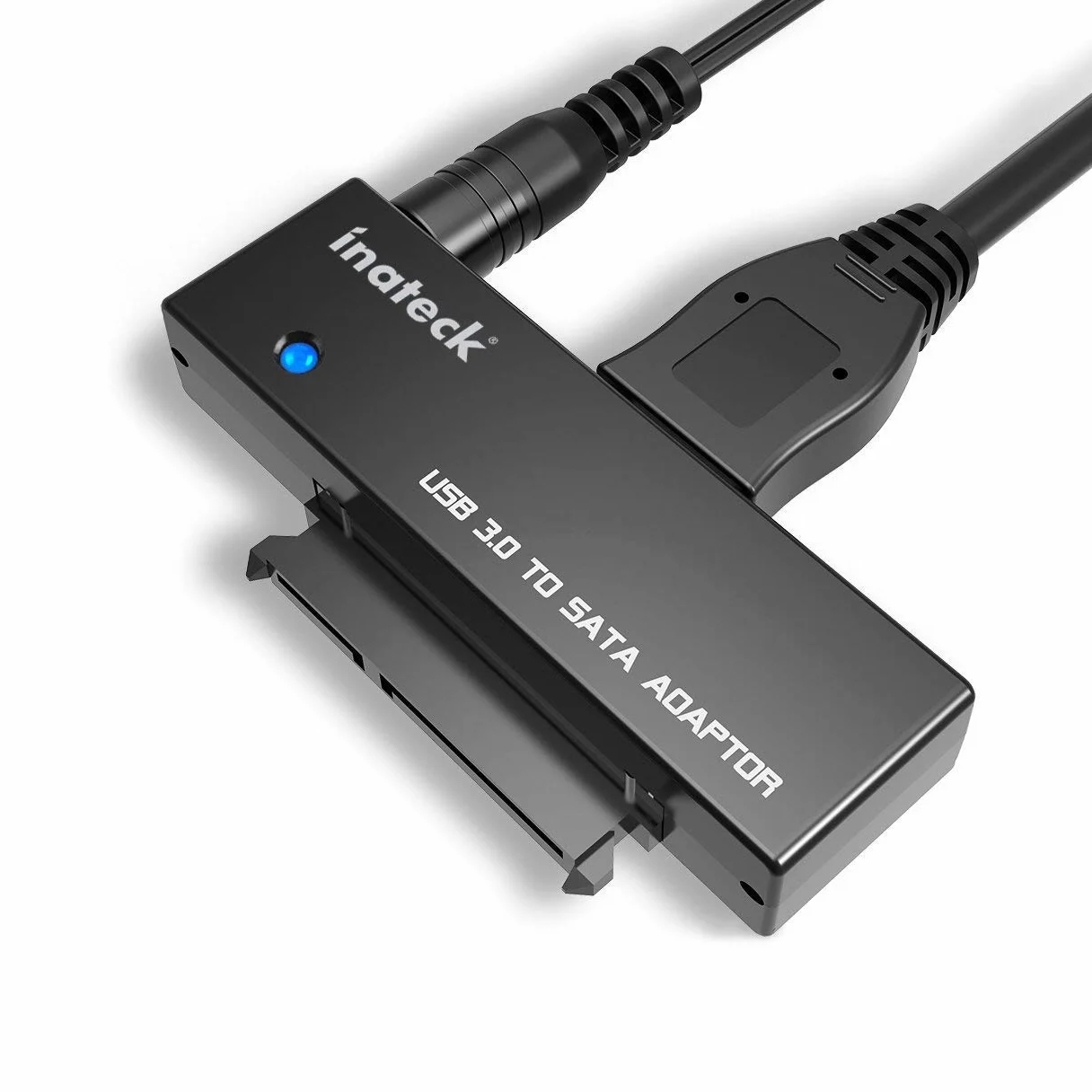 Inateck USB 3.0 a SATA Adaptador Convertidor para 2.5/3.5 Pulgadas Disco Duro HDD SSD con 12V/2A Fuente de Alimentación, Cable sata USB 3.0, Negro