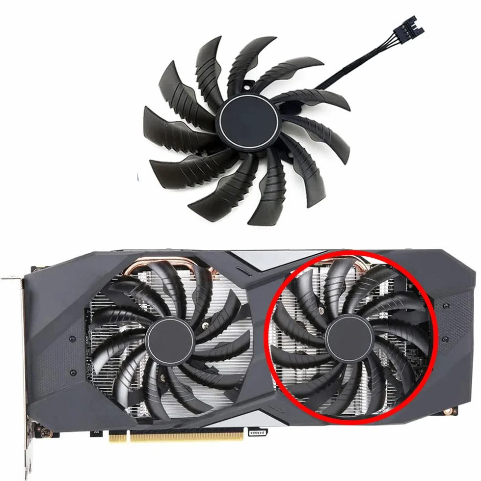Ventilador de refrigeración para tarjeta gráfica Gigabyte GTX 1660 ti/GTX 1650 / RTX 2060 2070 2080 Ventilador de refrigeración para tarjeta de video (ventilador B)