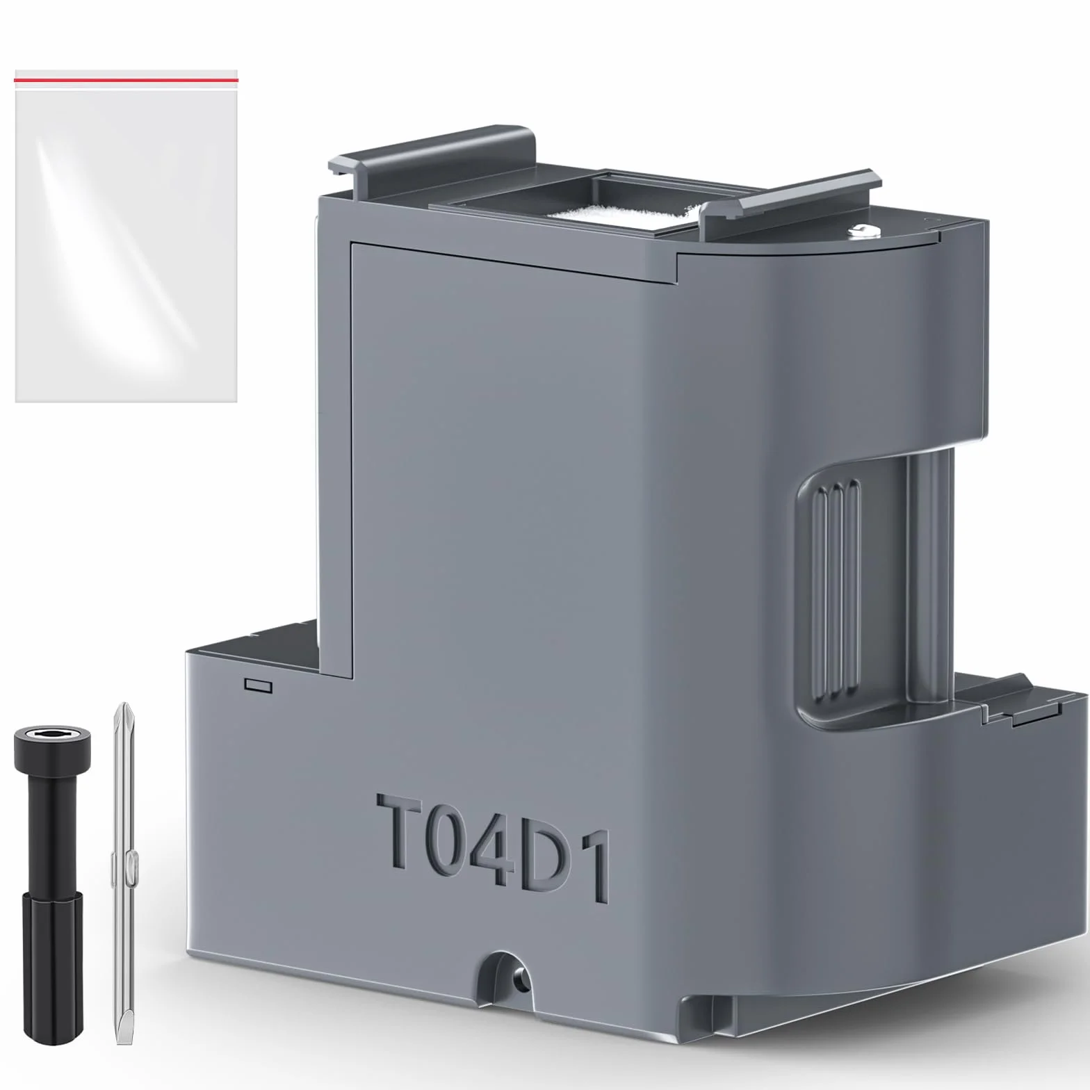 T04D1/T04D100 - Caja de mantenimiento compatible con impresoras Epson ET-4750 ET-4850 ET-3750 ET-15000 ET-3700 ET-4856 ET-5150 ET-5170, caja de mantenimiento T04D1/T04D100 CT 13T04 D100 -
