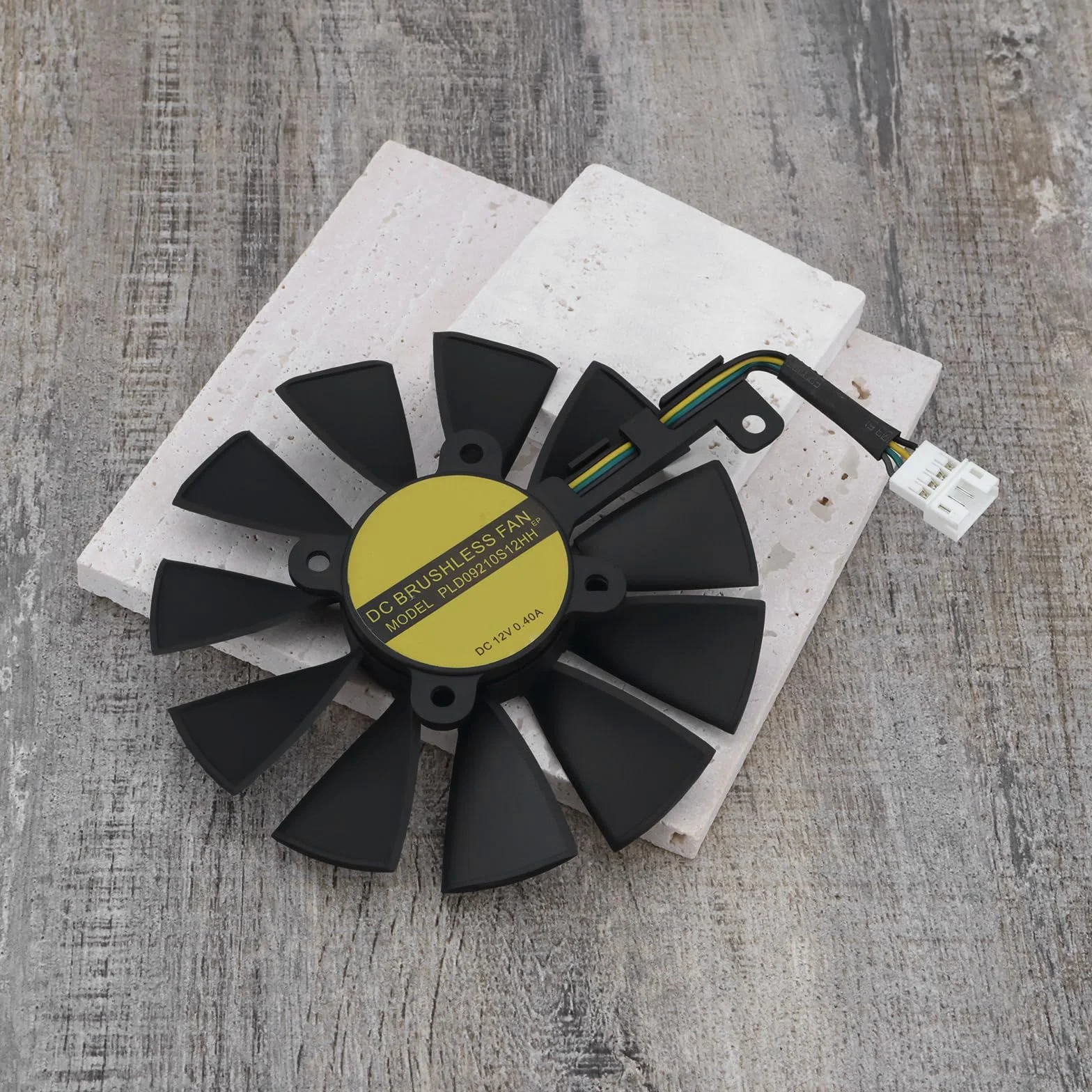 OTOTEC Ventilador Refrigeración Tarjetas Gráficas PLD09210S12HH Ventilador Tarjetas Video Compatible con ASUS Strix R9 390X 390 RX480 GTX 980Ti 1060 1070 1080 Tarjeta Gráfica 12 V/0,4 A