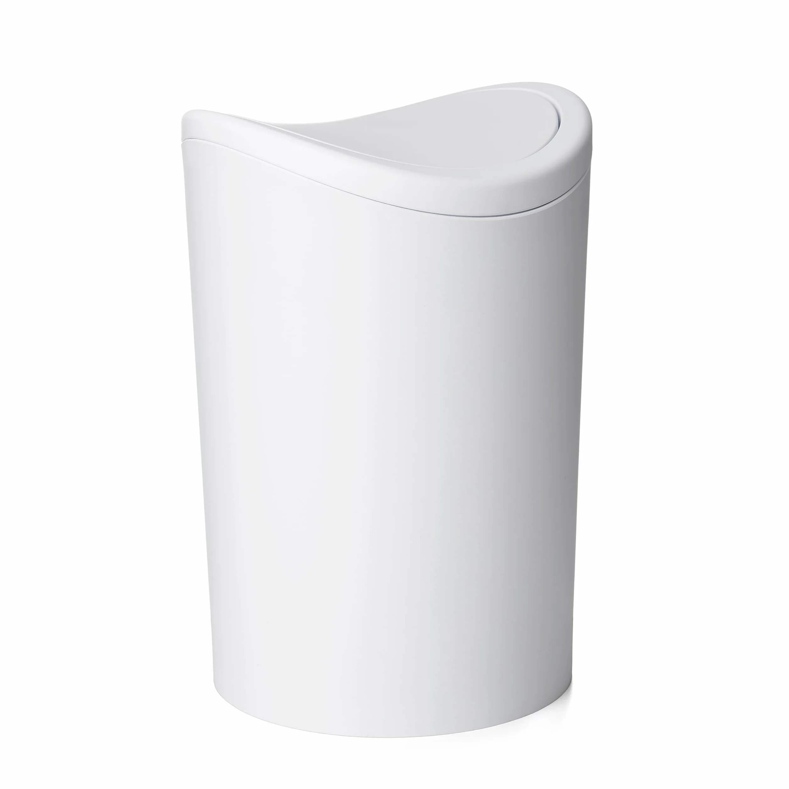 Tatay Papelera Baño con Tapa Basculante | Capacidad 6L | Diseño Compacto y Moderno | Material Resistente y Fácil de Limpiar | Fabricado en España | Medidas 19 x 19 x 28 cm - Blanco