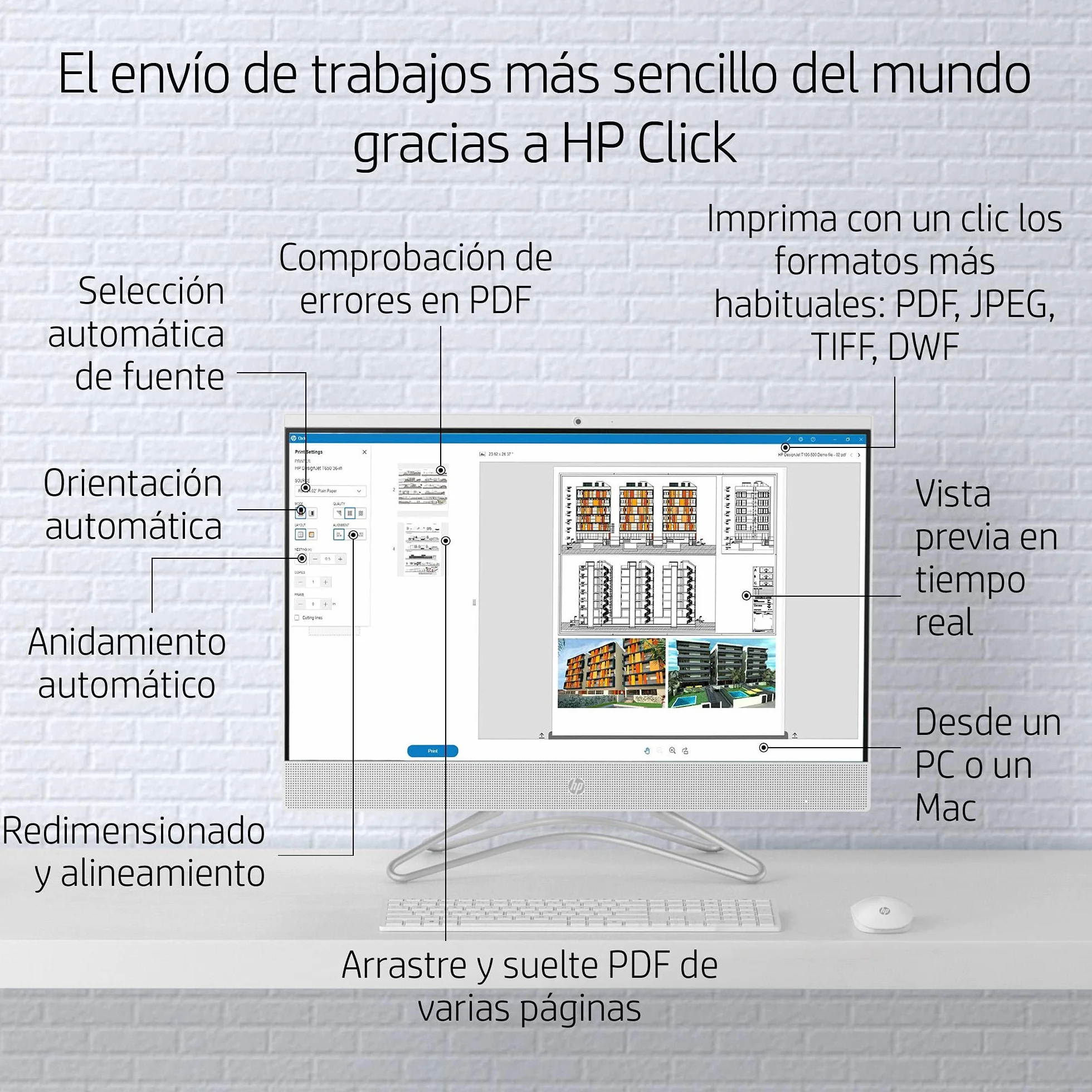 HP Impresora Plotter de Gran Formato DesignJet Studio - Steel, de 24 Pulgadas, hasta A1, Impresión Móvil, Wi-Fi, Gigabit Ethernet, USB 2.0 de Alta Velocidad, Garantía de 1 año (5HB12C)