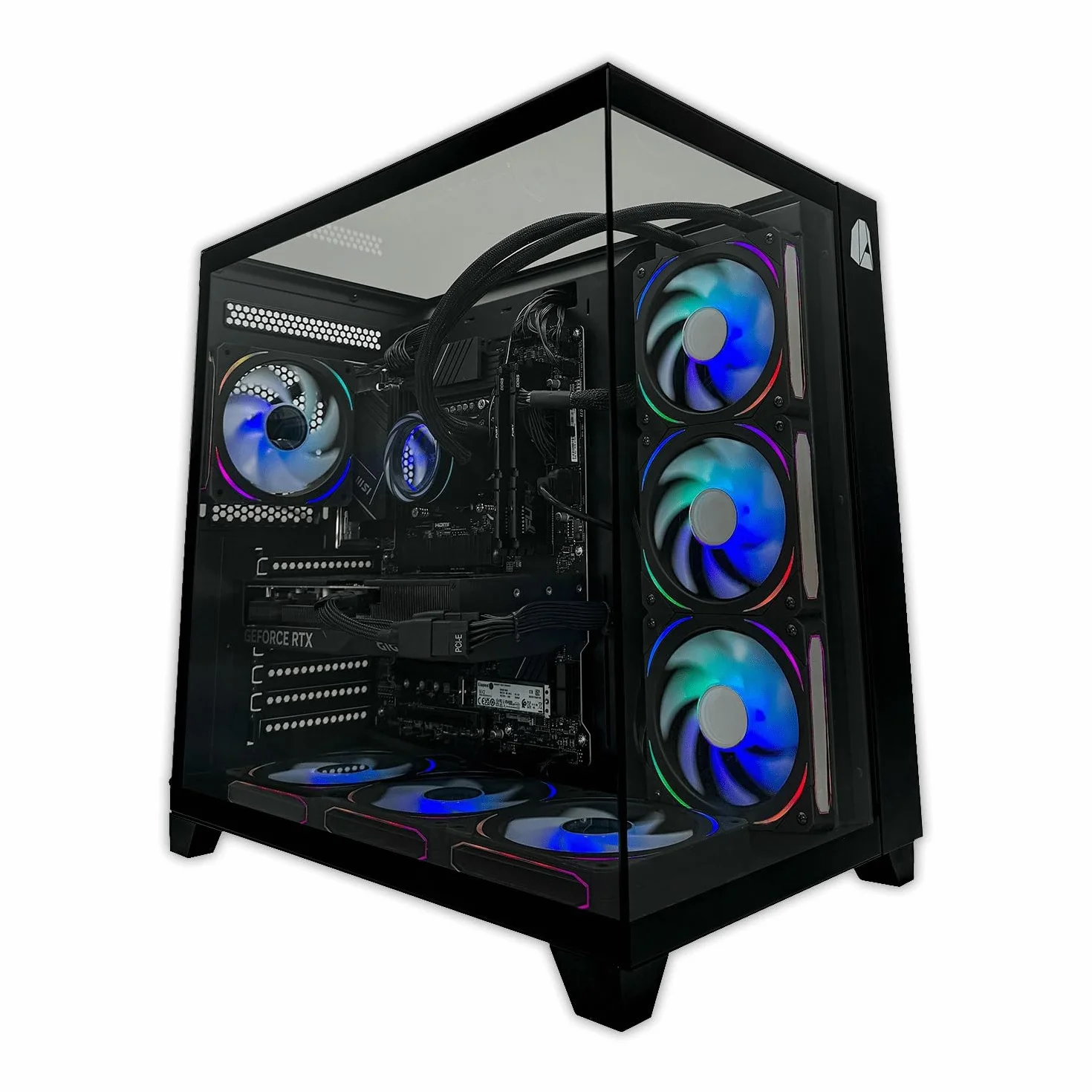 NitroPC - PC Gaming Extremo (Intel Core i7 12700K 12/20 5.0GHz, RTX 5060 Ti 16GB, RAM 32GB, M.2 2TB, Windows 11 Pro, iluminación RGB, WiFi) Ordenador de sobremesa, PC Gamer (Negro)