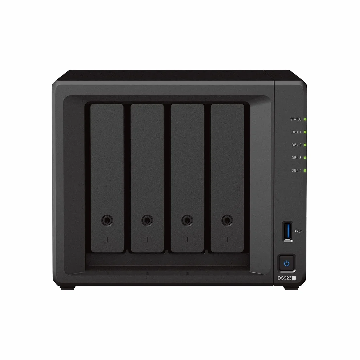 Synology DS923+ 4-Bay Diskstation NAS (AMD Ryzen™ 4 Threads R1600 Dual-Core 4GB RAM 2xRJ-45 1GbE puerto LAN), paquete con 4 x 6TB Seagate IronWolf NAS HDDs
