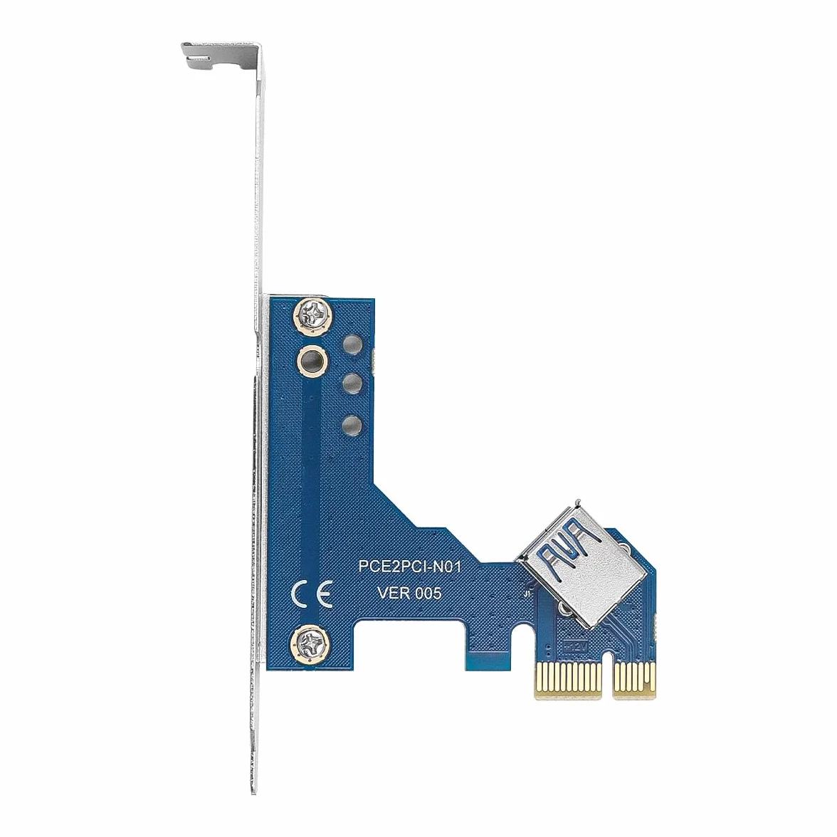 DollaTek Tarjeta adaptadora PCIe a PCI PCI-E Express X1 a Tarjeta extensora PCI Riser Dual con Cable USB3.0 para Tarjeta de Sonido de Escritorio