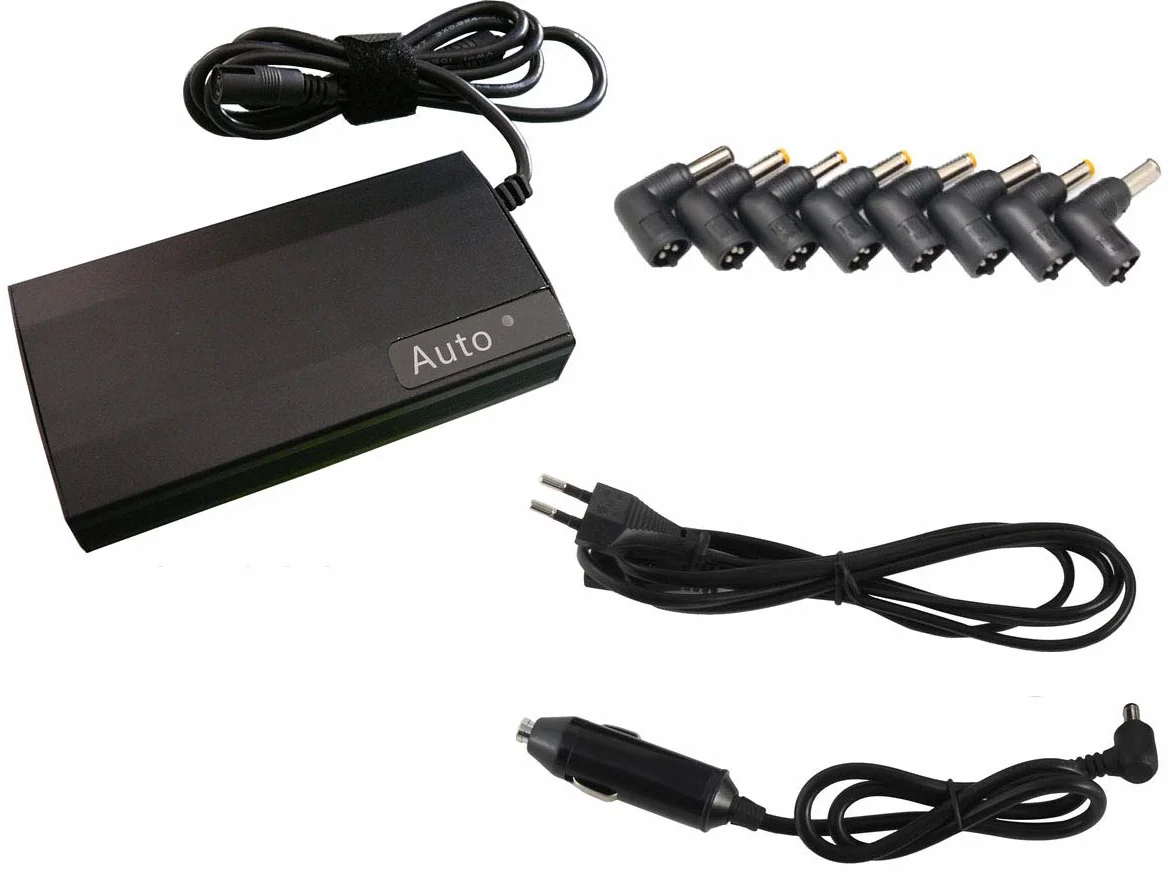 KALEA-INFORMATIQUE Fuente de alimentación universal para portátiles, red de 220 V y encendedor de 12 V. Potencia de 120 WATTS, ajuste automático de voltaje