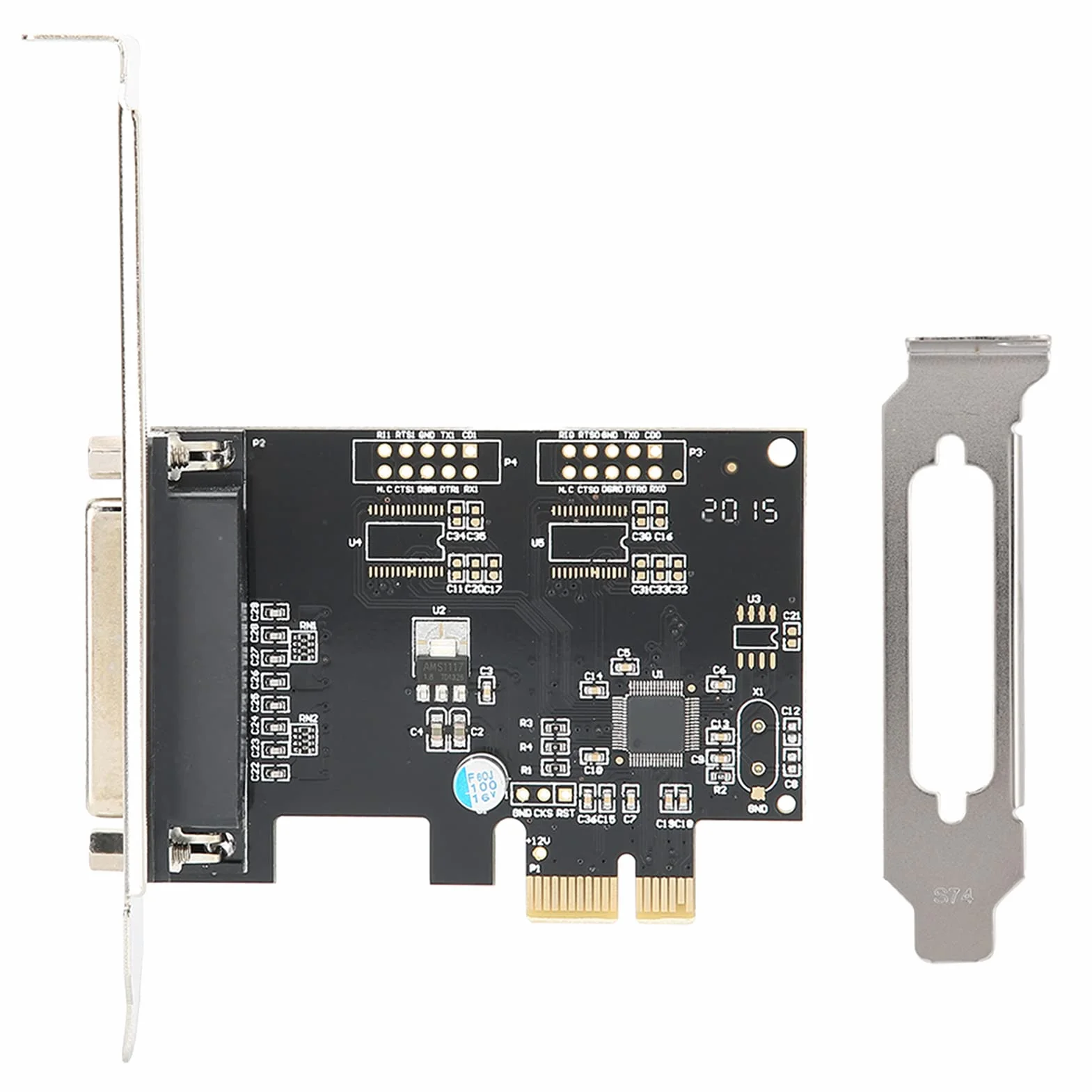 Tarjeta de Puerto Paralelo PCIE,ASHATA Tarjeta de Puerto PCIE a Puerto Paralelo Puerto de impresión LPT Adaptador de Tarjeta de Impresora LPT PCI-E LPT DB25, Tarjeta de expansión de Puerto Paralelo