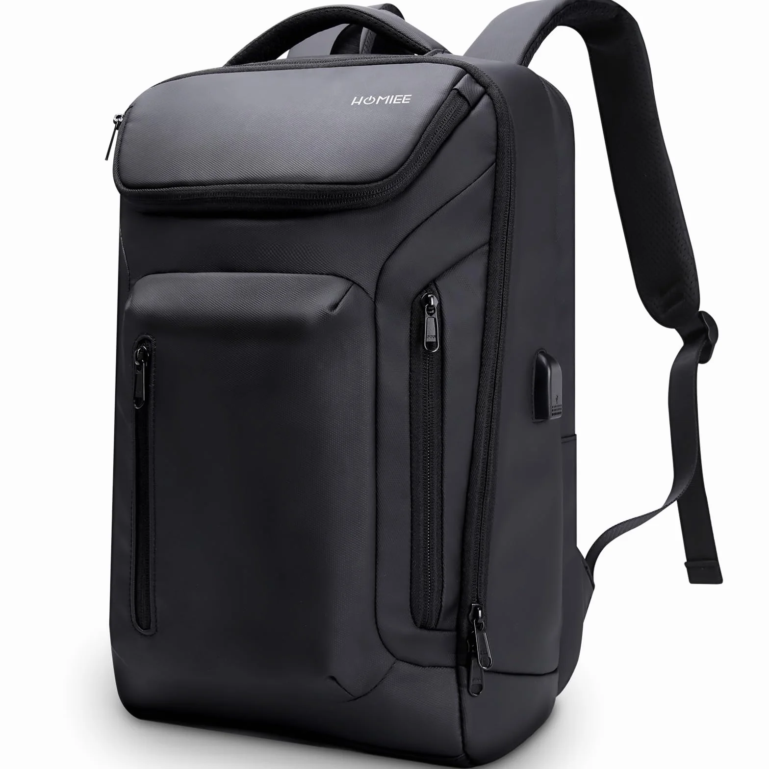 HOMIEE Mochila Ordenador Portátil de 15.6/17 Pulgadas Mochila Trabajo Viaje Escolar Equipaje de Mano Mochilas Cabina Avion Impermeable Mochilas para Portatil Hombres Mujeres
