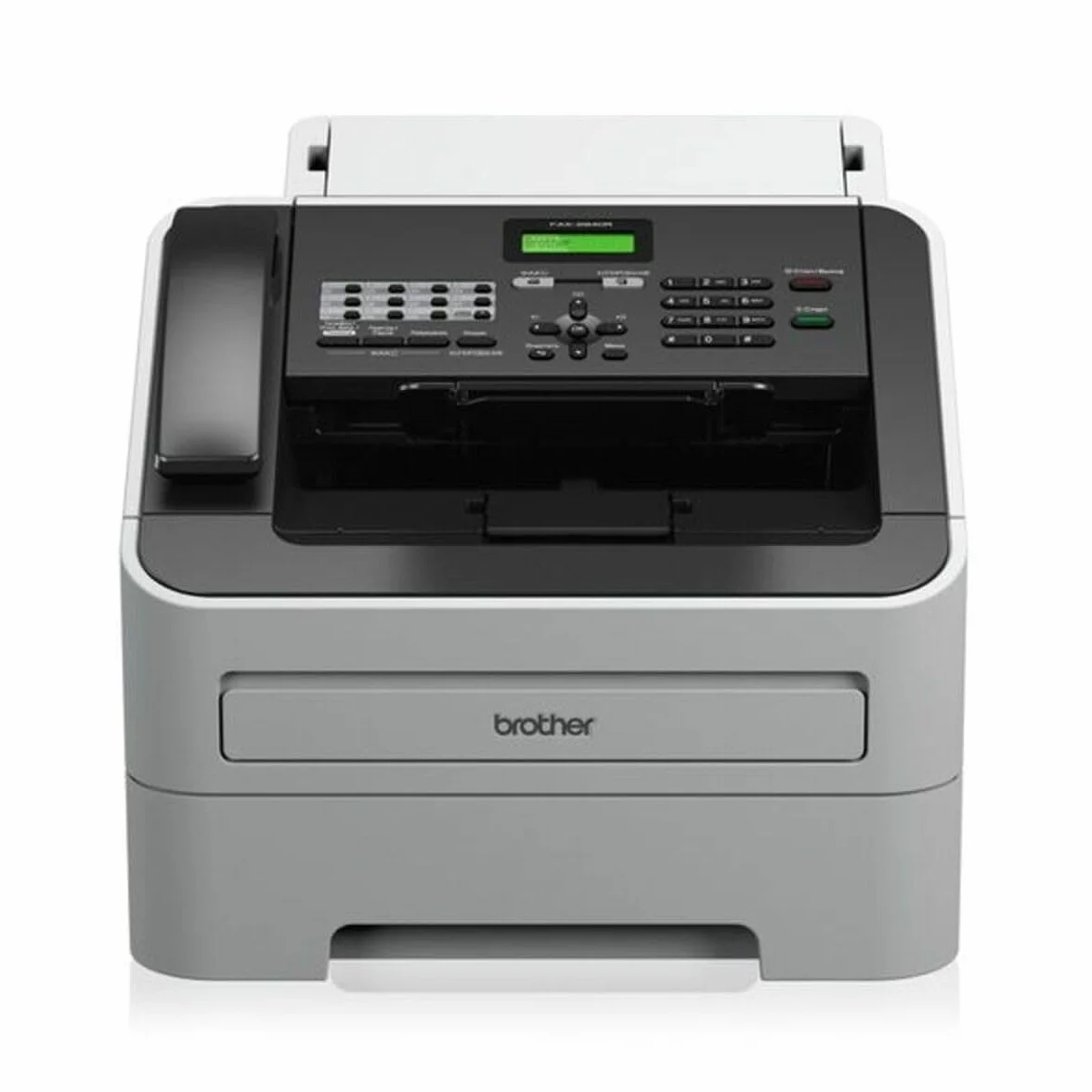 Brother FAX-2845 - Fax láser monocromo de alta velocidad con auricular telefónico y función de copia