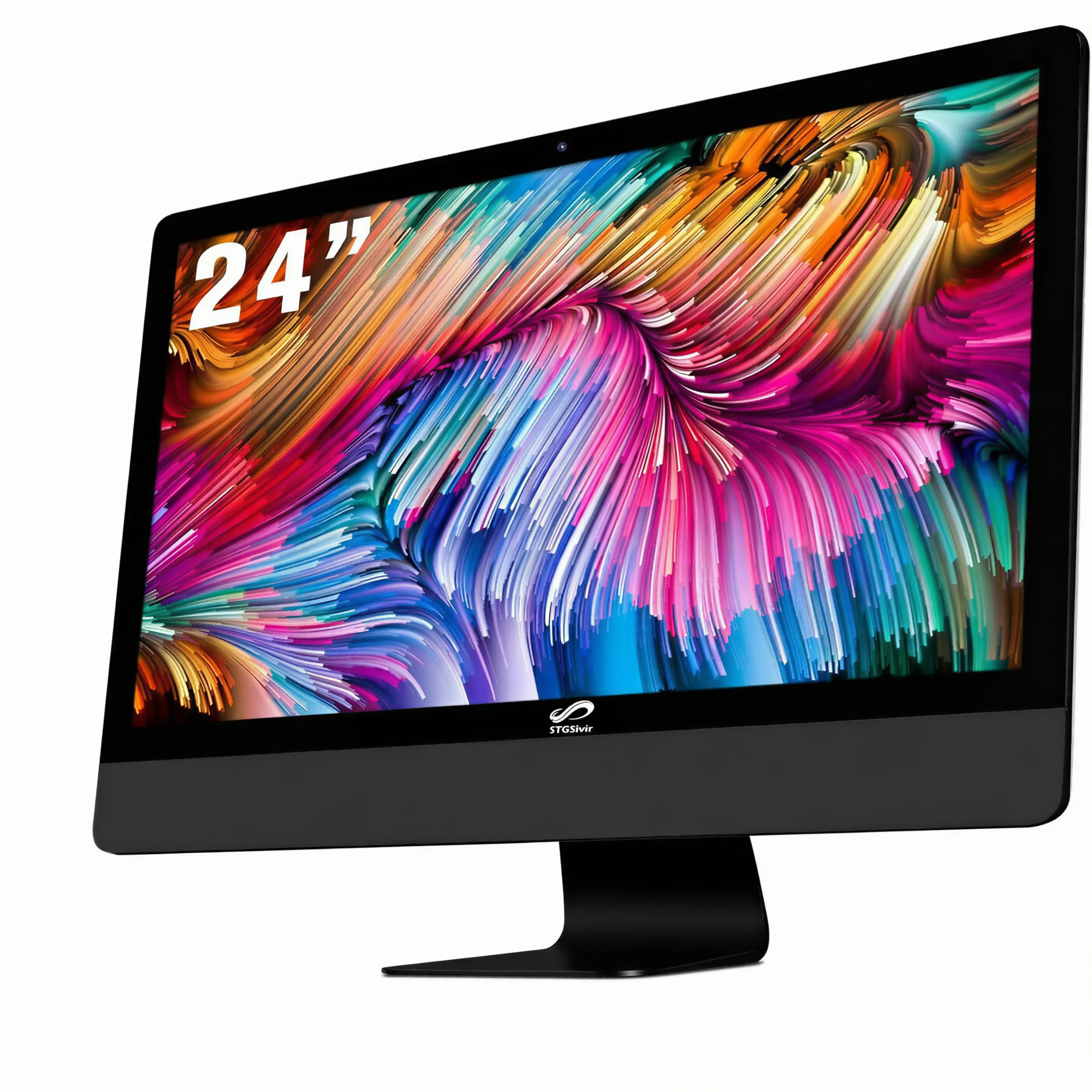 STGsivir All in One PC, Ordenador Todo en uno，Pantalla FHD de 24", Core i7 hasta 4.0 GHz, 16GB RAM, 1 TB SSD, WiFi, BlueTBoth 5.0, Windows11 Pro, Negro