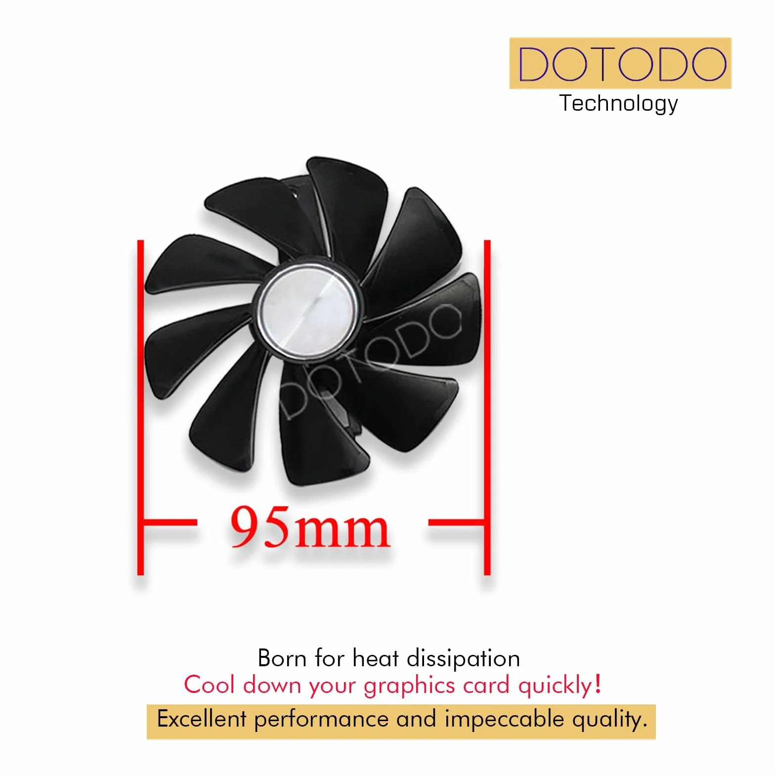 CF1015H12D/FDC10U12S9-C - Ventilador de tarjeta gráfica para Sapphire Nitro RX 580, RX 570 y RX 480 VGA (negro, paquete de 2)