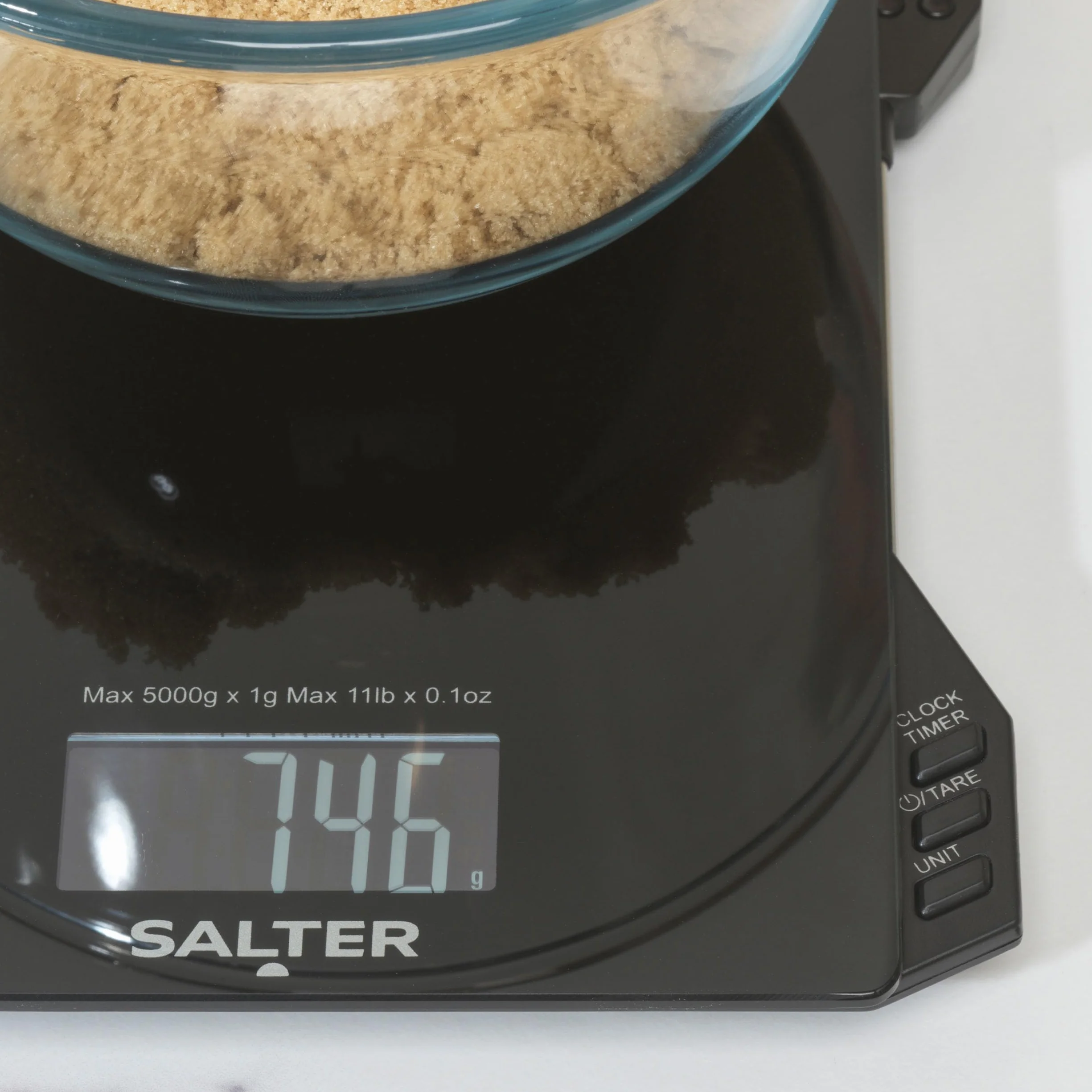 Salter termómetro Aquatronic con temporizador y reloj, sonda desmontable, hasta 5 kg, LCD, Celsius/Fahrenheit
