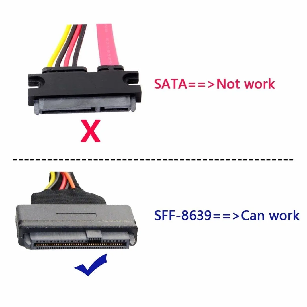CY U.2 U2 SFF-8639 NVMe PCIe SSD Cable para Placa Base Intel SSD 750 P3600 P3700 M.2 SFF-8643 Mini SAS HD