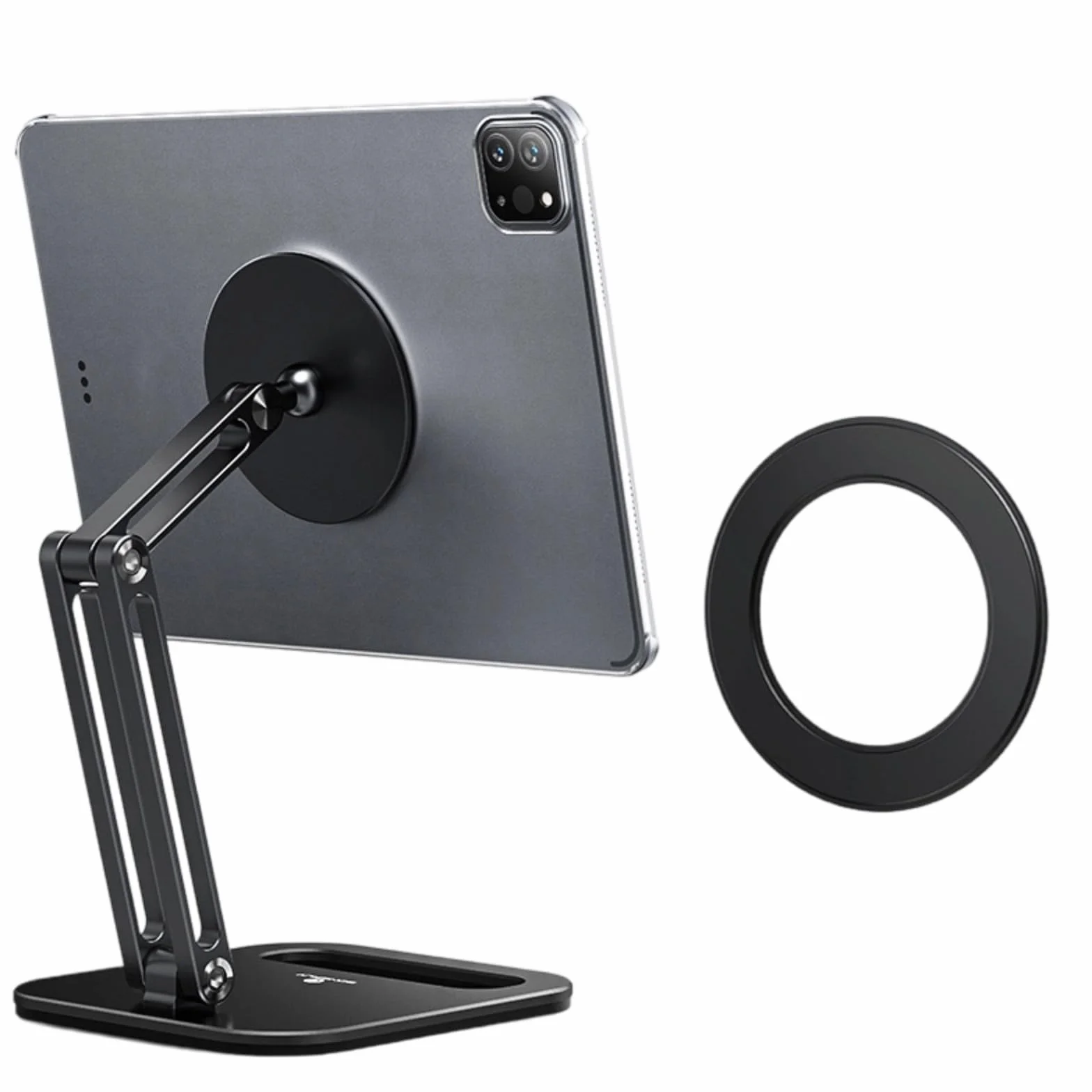 Soporte magnético plegable giratorio de 360 grados para tableta, soporte de escritorio expandible de aluminio, soporte portátil plegable para teléfono