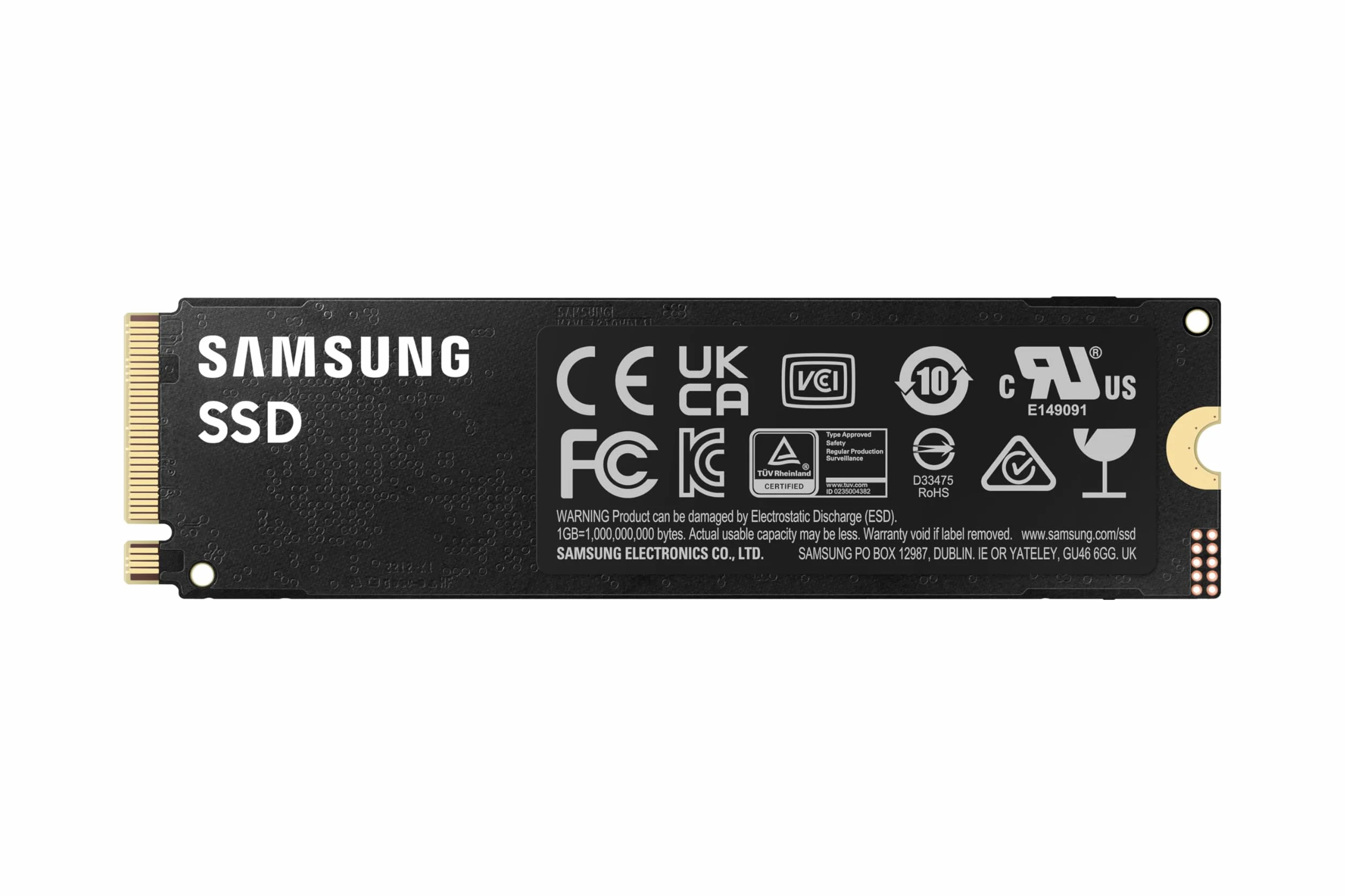 SAMSUNG Unidad de estado sólido 990 Pro M.2 1000 GB PCI Express 4.0 V-NAND MLC NVMe, negro, MZ-V9P1T0BW
