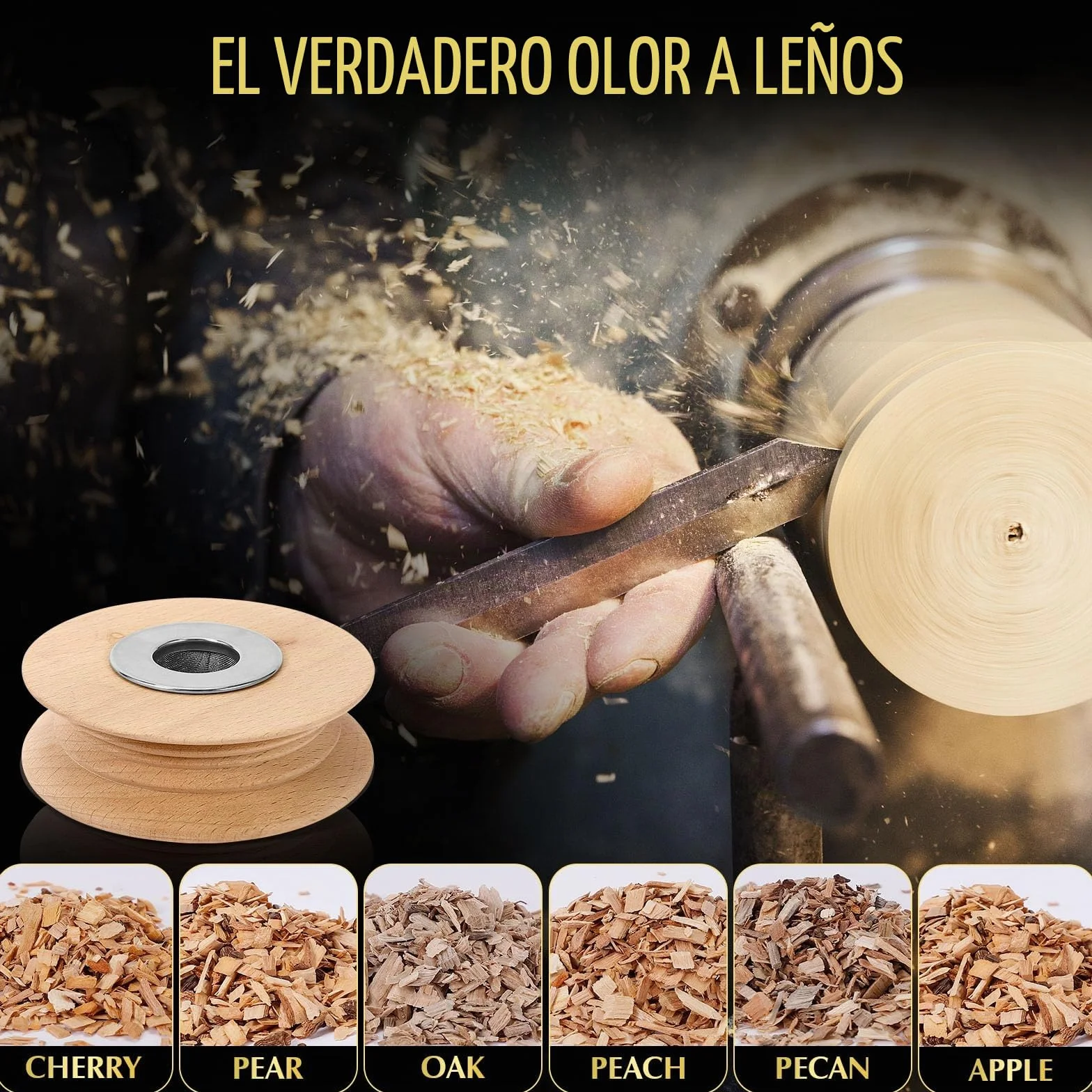 CWLAKON Kit de Fumador de Cóctel con Antorcha para Whisky Bourbon Old Fashioned con 6 Chips de Madera
